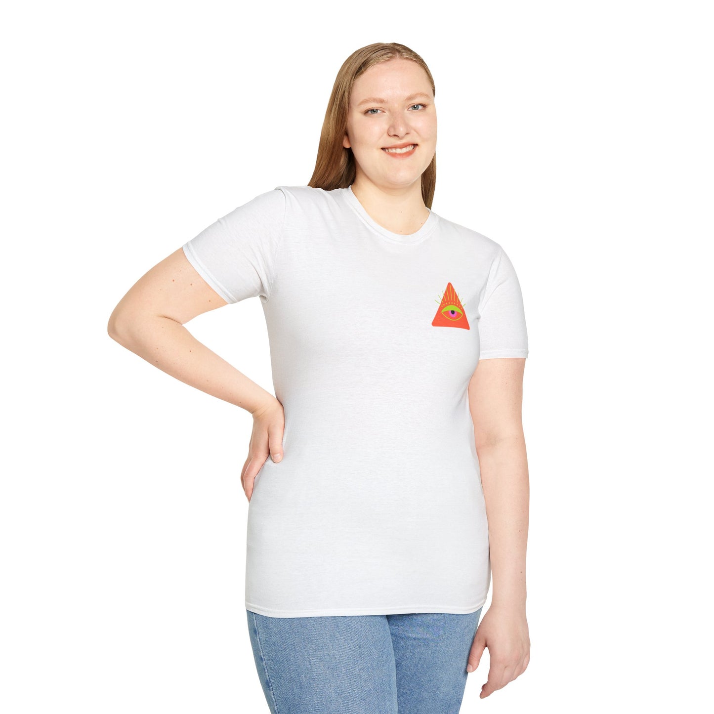 Trippy Mushrooms Double Sided Women's Plus Softstyle Tee Sizes xl-5xl