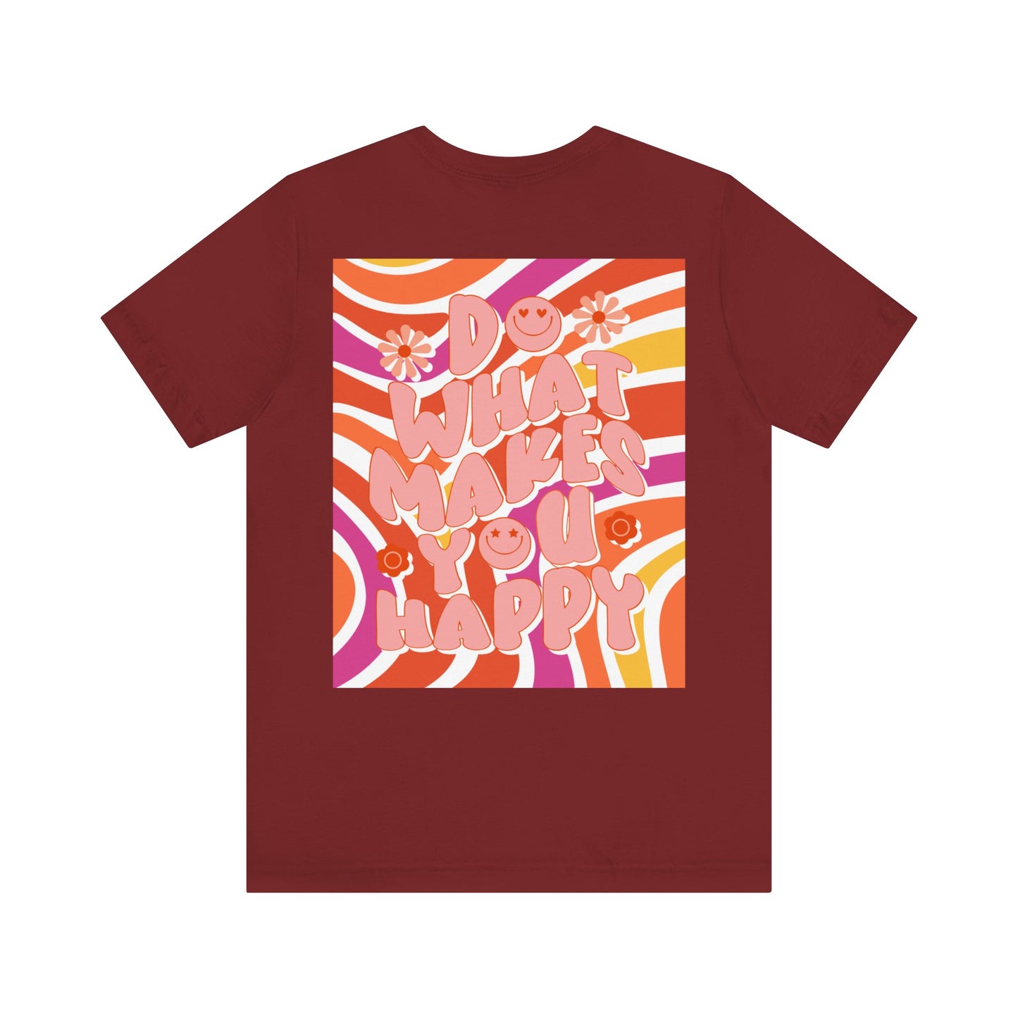 Hippie Happy 60's Retro Short Sleeve Tee Sizes S-2xl