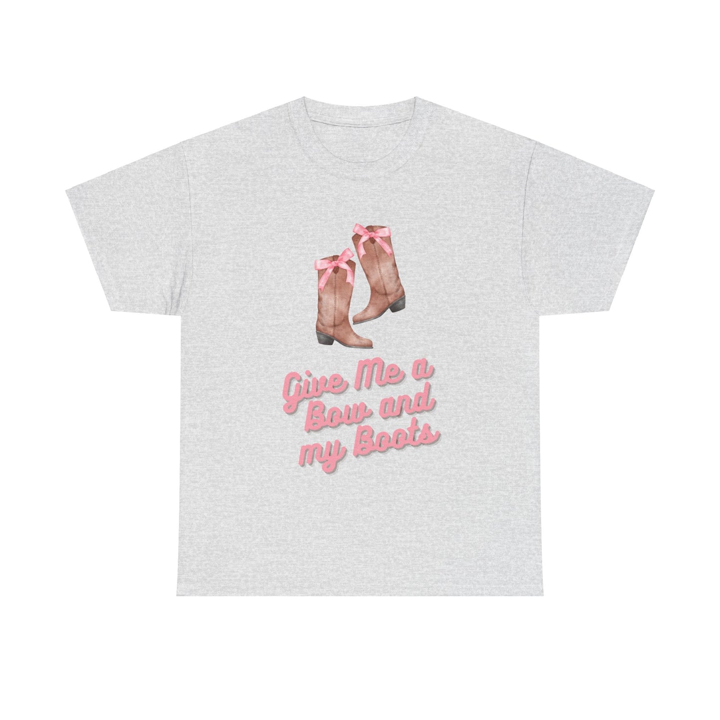 Pink Cowgirl Bow & Boots Women's Plus Short Sleeved Cotton Tee Size xl-5xl