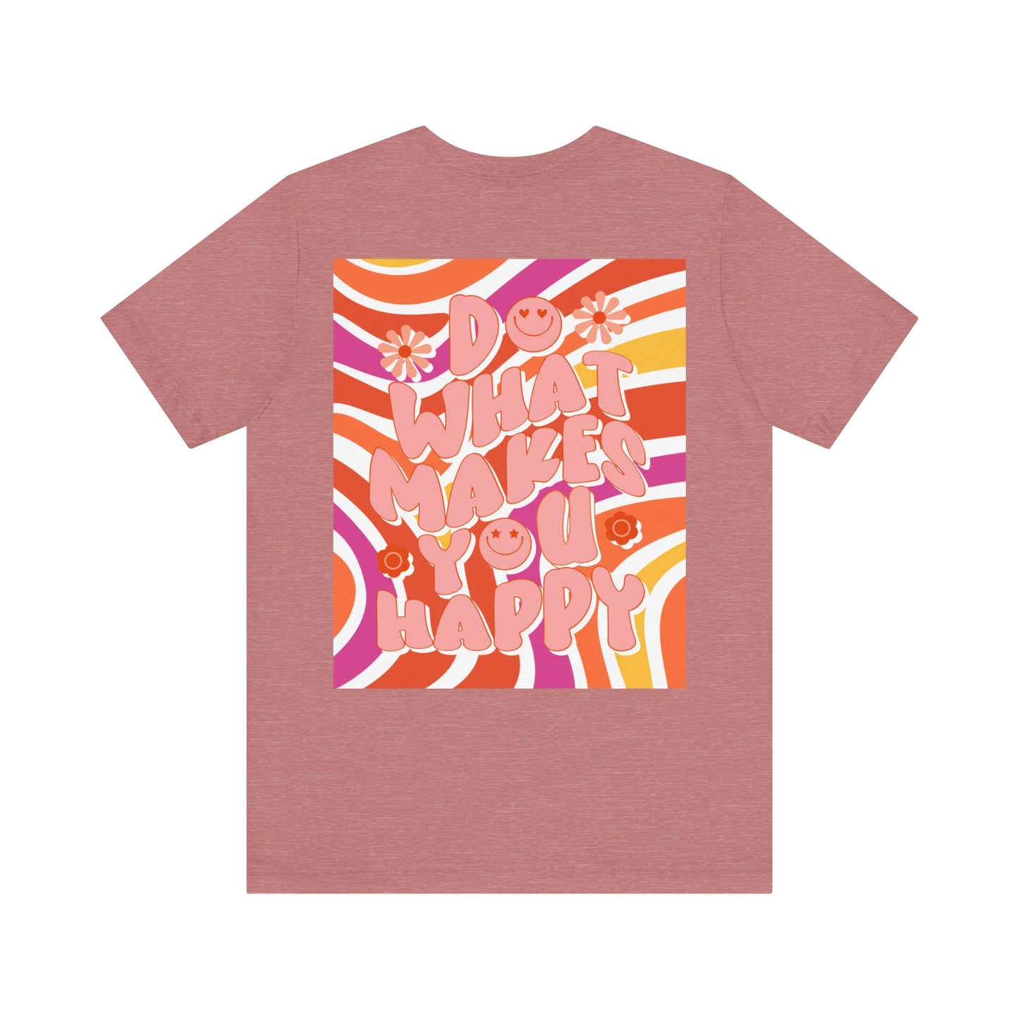 Hippie Happy 60's Retro Short Sleeve Tee Sizes S-2xl