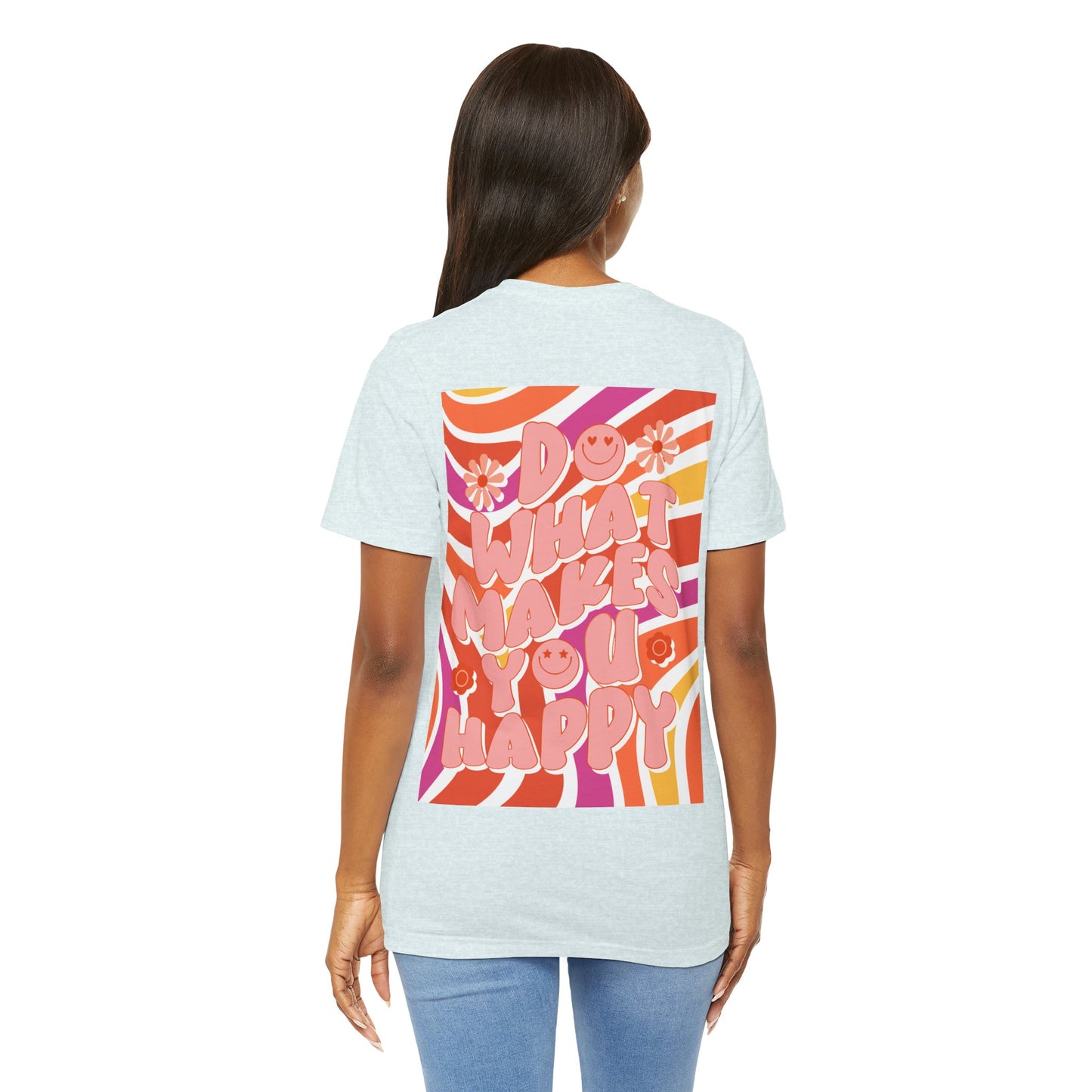Hippie Happy 60's Retro Short Sleeve Tee Sizes S-2xl