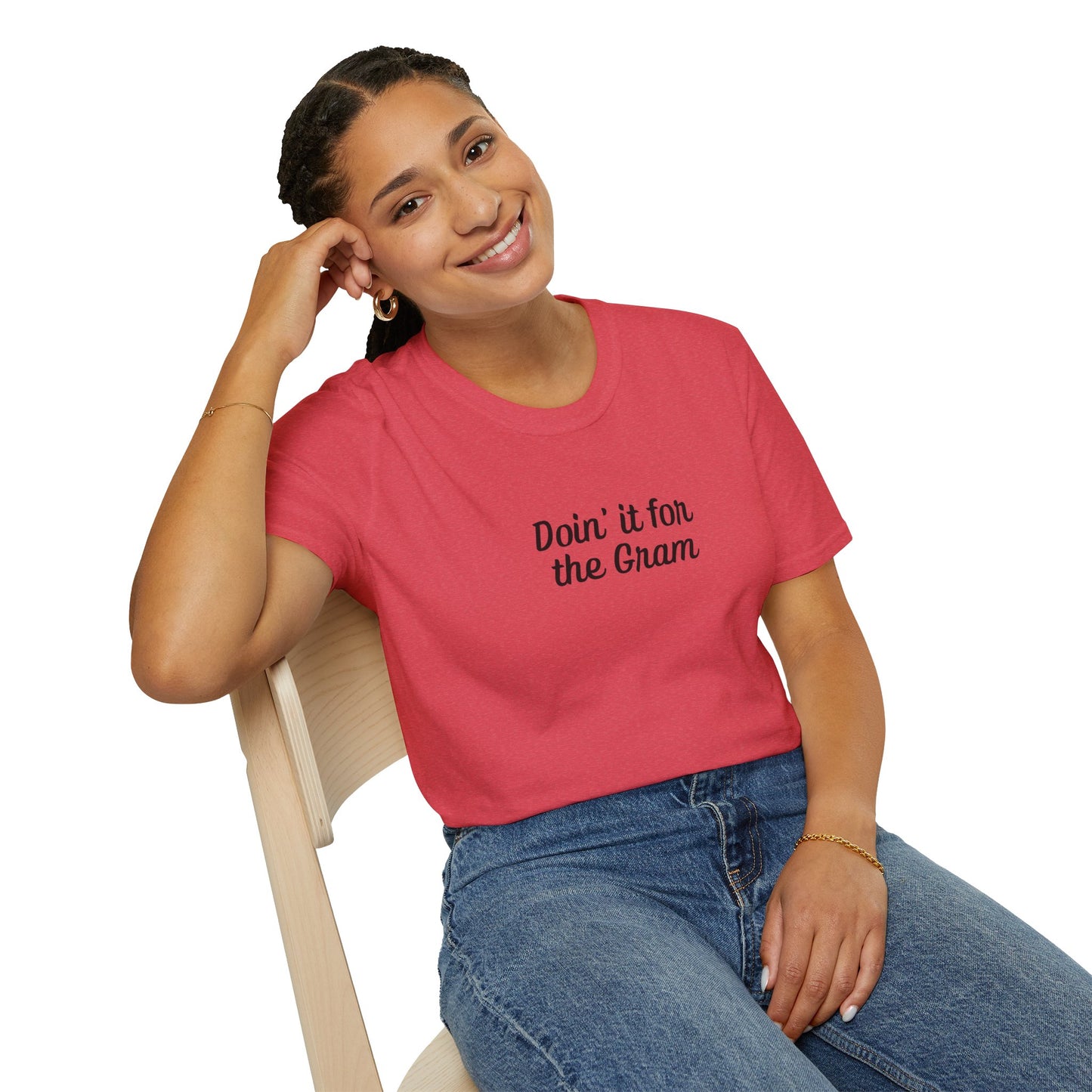 Doin' it for the Gram Influencer Women's Plus Short Sleeve Softstyle T-Shirt Sizes xl-5xl