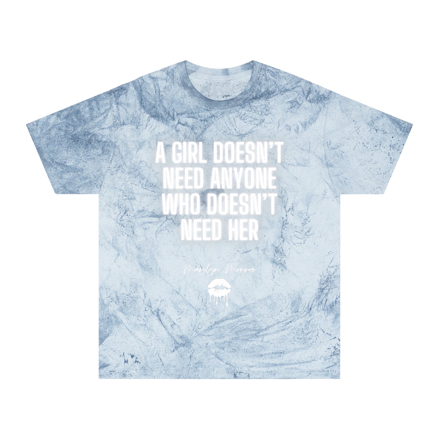 Marilyn Monroe Strong Girl Tie Dye Color Blast T-Shirt Sizes: S-3xl