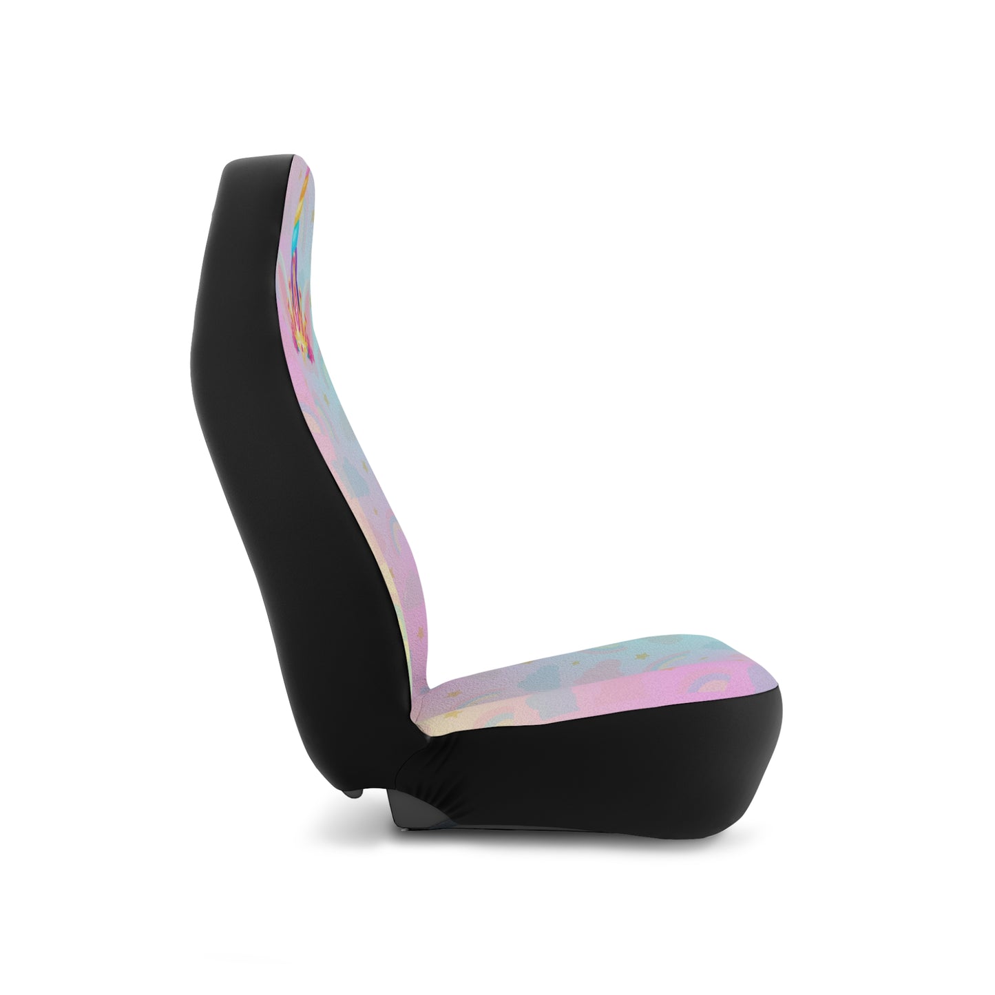 Unicorn Princess Queen Pink Blue & Yellow Colorful Rainbow Car Seat Covers