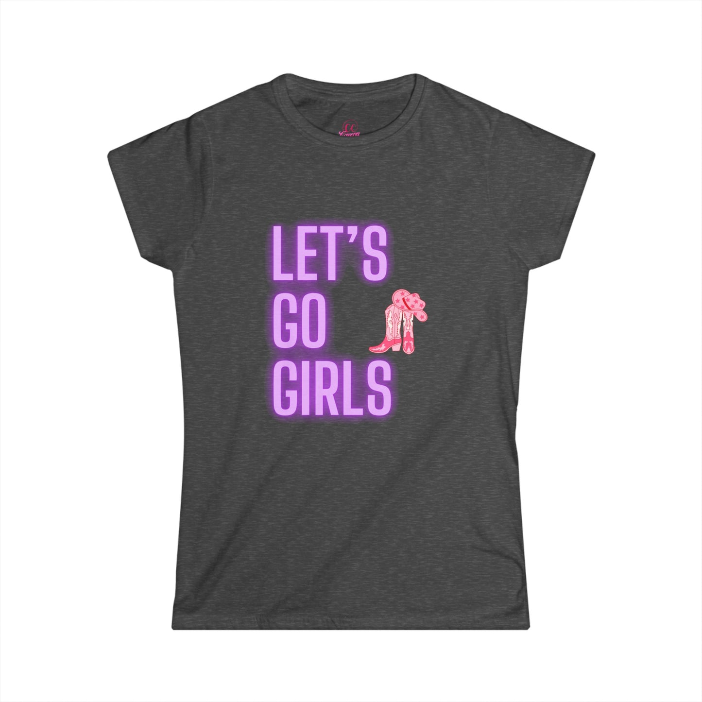 Let's Go Girls Glow Cowgirl Women's Softstyle Tee Size s-2xl