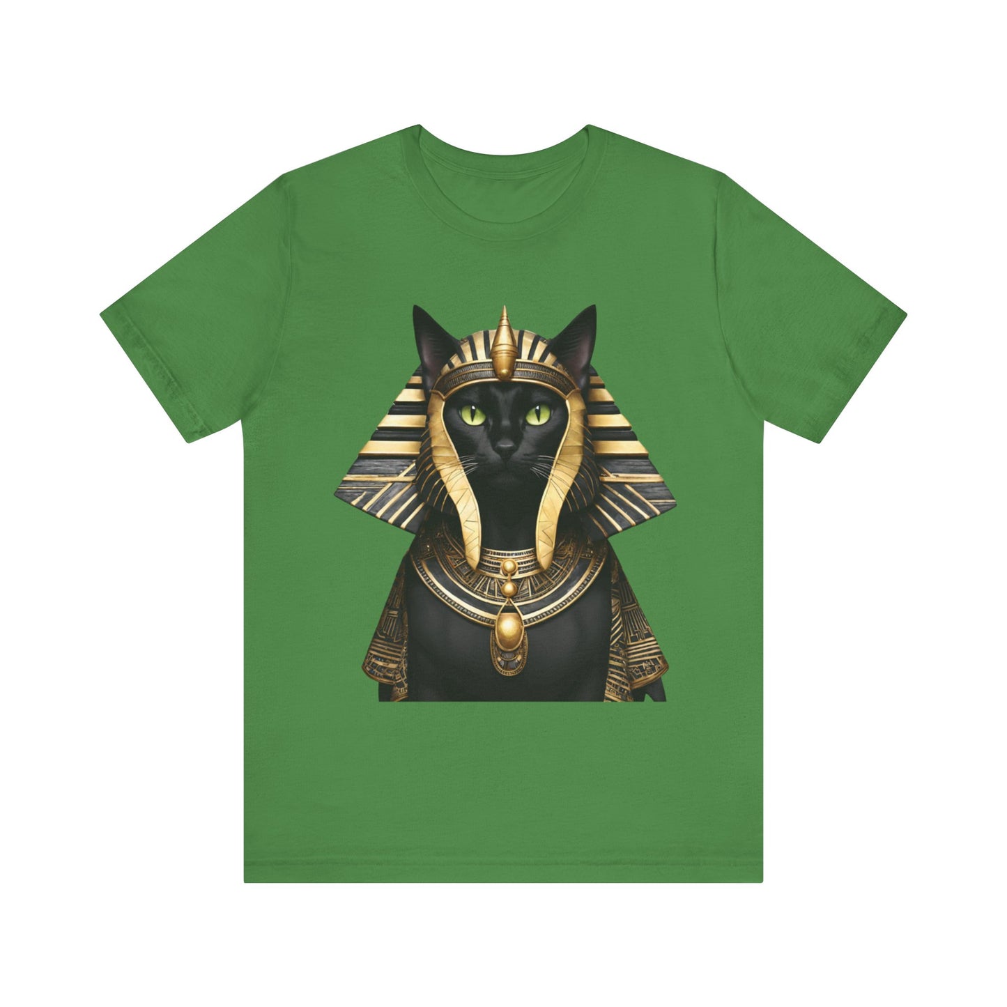 Black & Gold Egyptian Princess Pharaoh Kitty Cat Women's Jersey Short Sleeved Tee Size S-2xl