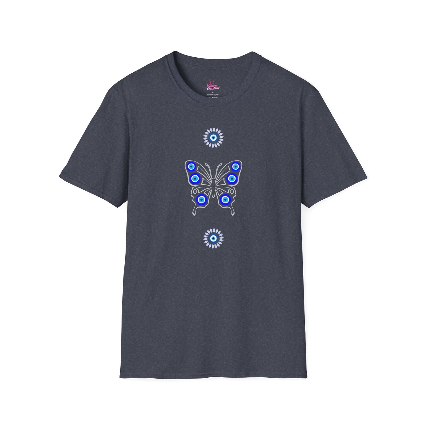Evil Eye Butterfly Protection Women's Plus Short Sleeve Softstyle T-Shirt Sizes xl-5xl