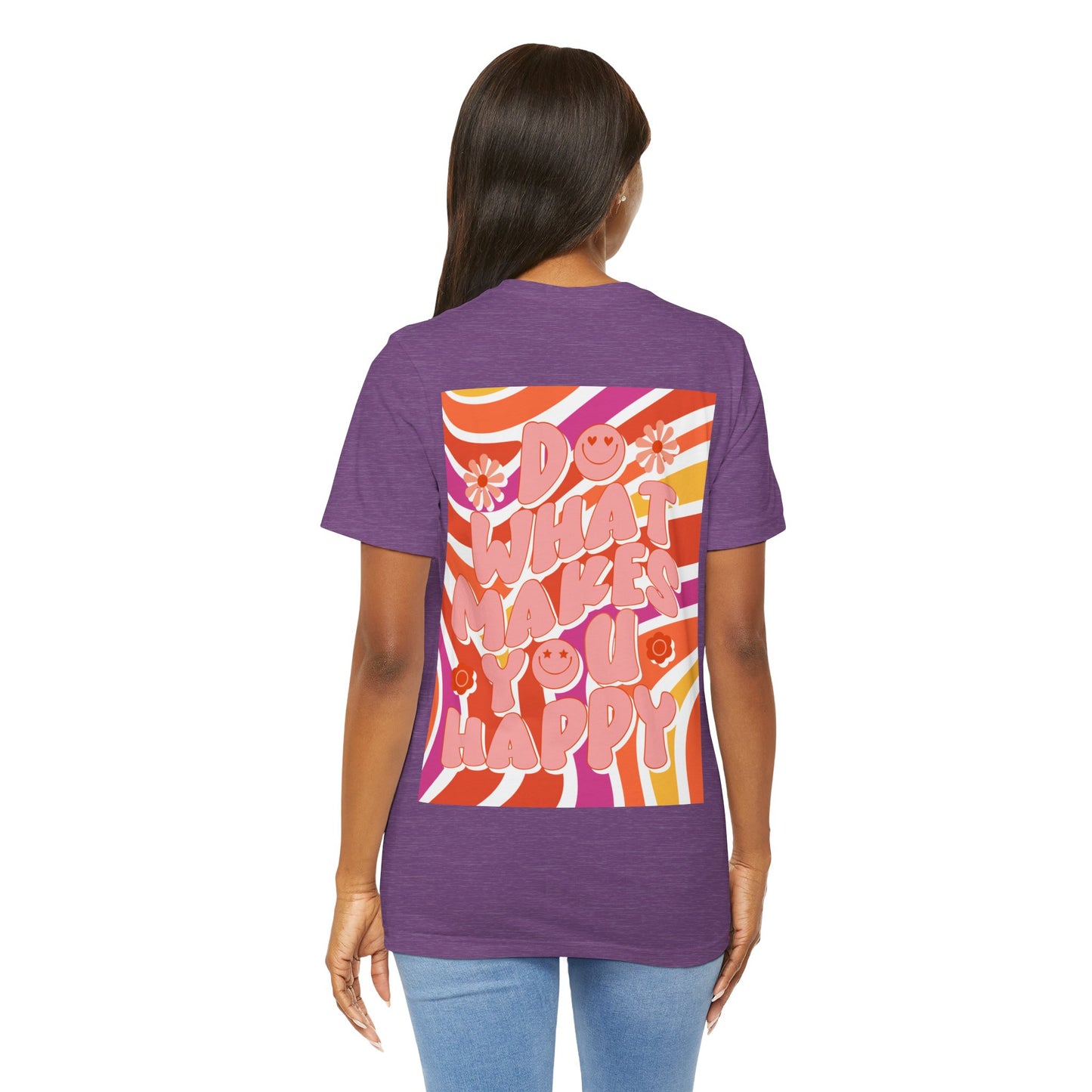 Hippie Happy 60's Retro Short Sleeve Tee Sizes S-2xl