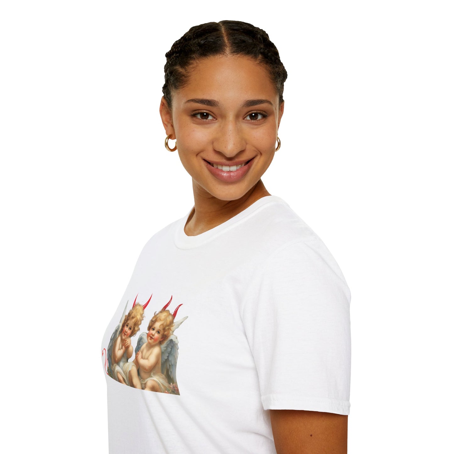 Devil Angel Cherub Softstyle Plus Short Sleeve T-Shirt Sizes xl-5xl