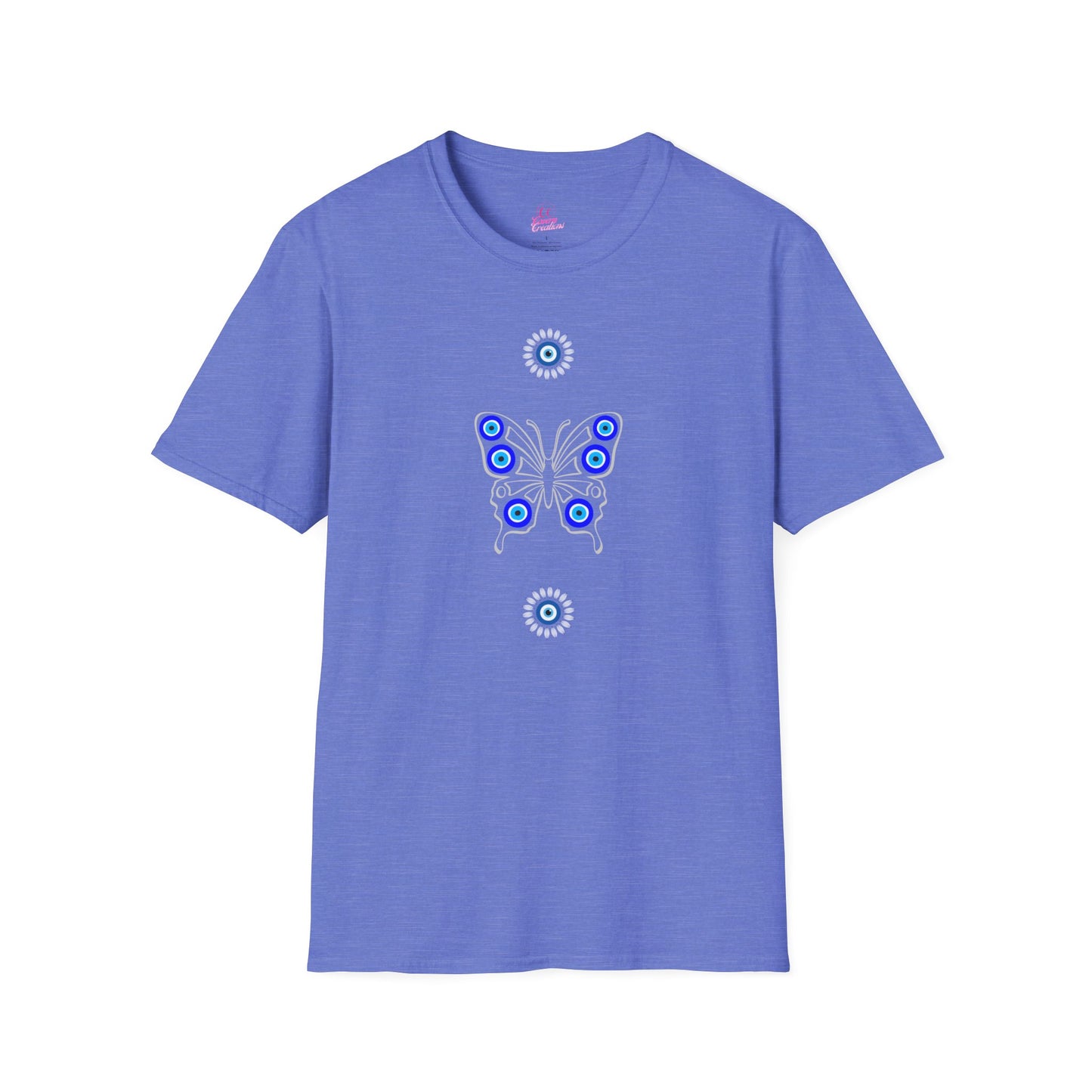 Evil Eye Butterfly Protection Women's Plus Short Sleeve Softstyle T-Shirt Sizes xl-5xl