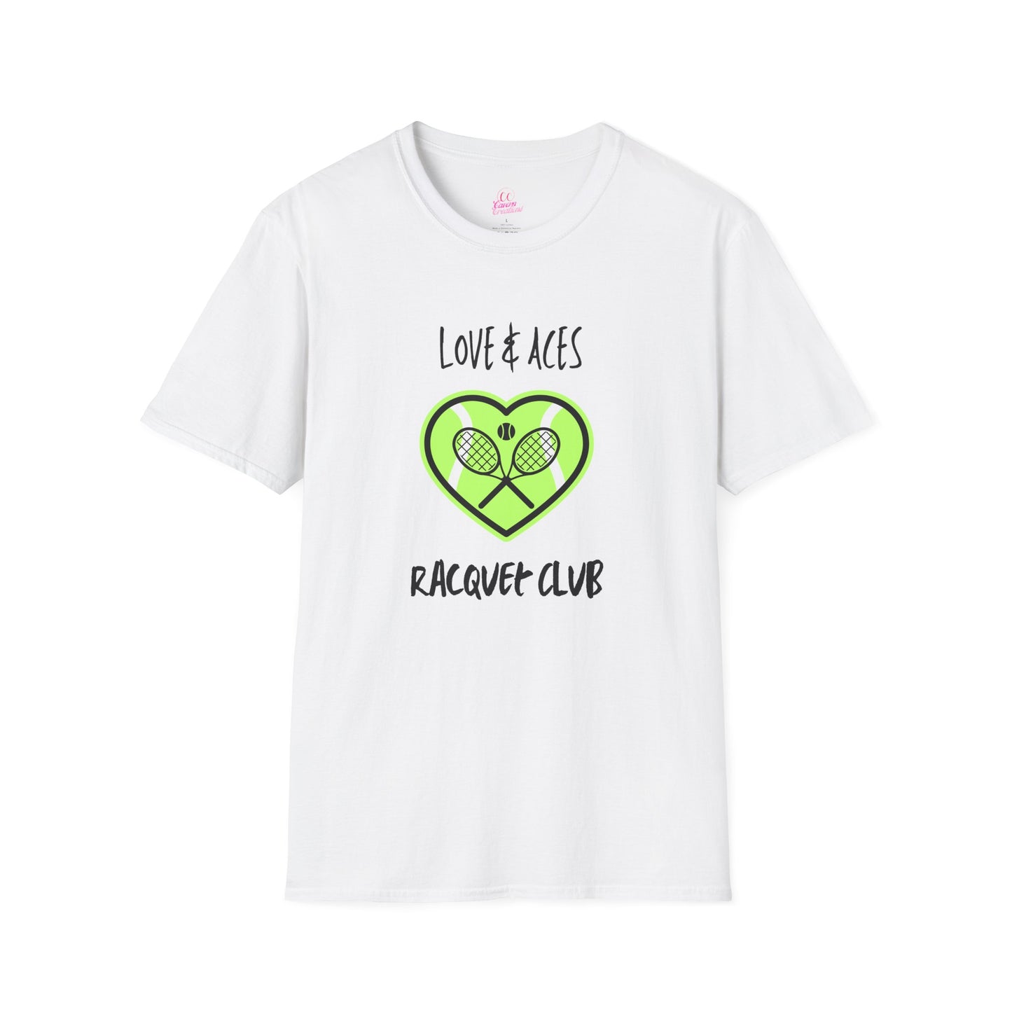 Love & Aces Tennis Club Plus Women's Softstyle T-Shirt Sizes XL-5XL