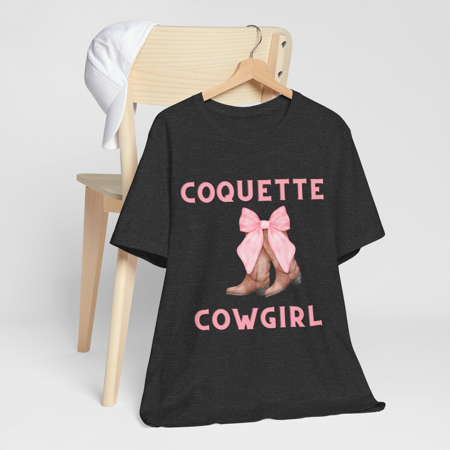 Coquette Cowgirl Bow & Boots Women's Jersey Short Sleeved Tee Size S-2xl