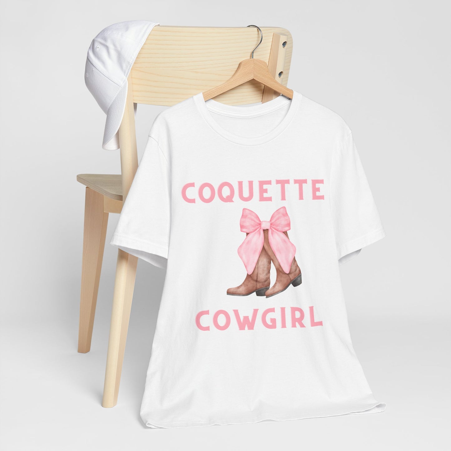 Coquette Cowgirl Bow & Boots Women's Jersey Short Sleeved Tee Size S-2xl