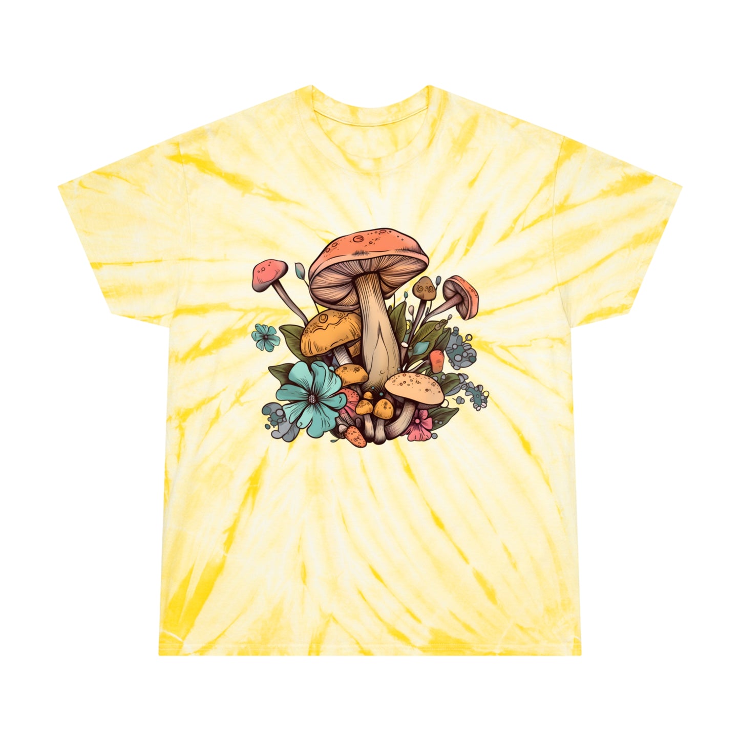 Mushrooms Tie-Dye Festival Women's Plus Tee Sizes xl-2xl