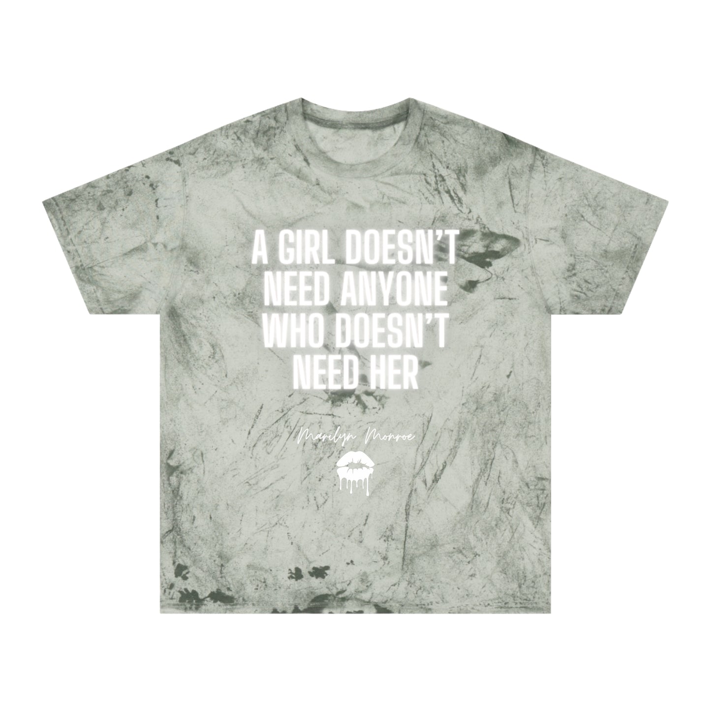 Marilyn Monroe Strong Girl Tie Dye Color Blast T-Shirt Sizes: S-3xl
