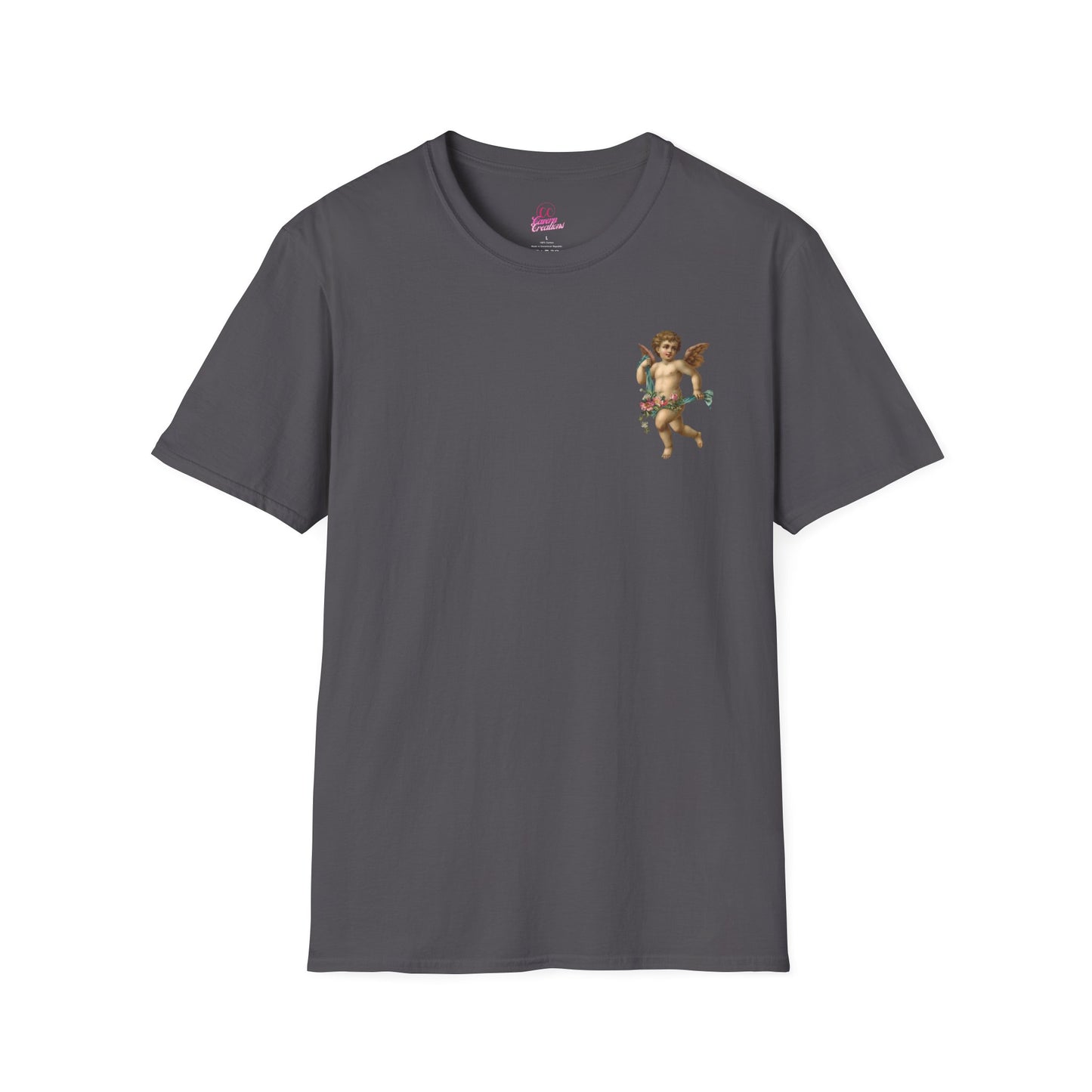 Cherub Baby Angel Rose Wings Softstyle Plus Short Sleeve T-Shirt Sizes xl-5xl