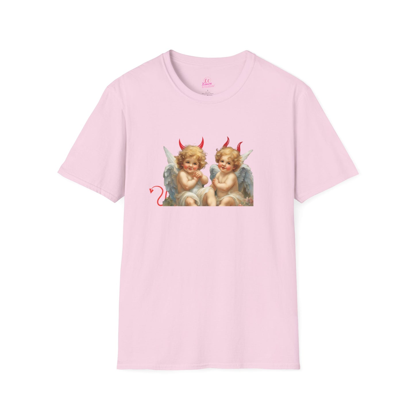 Devil Angel Cherub Softstyle Plus Short Sleeve T-Shirt Sizes xl-5xl