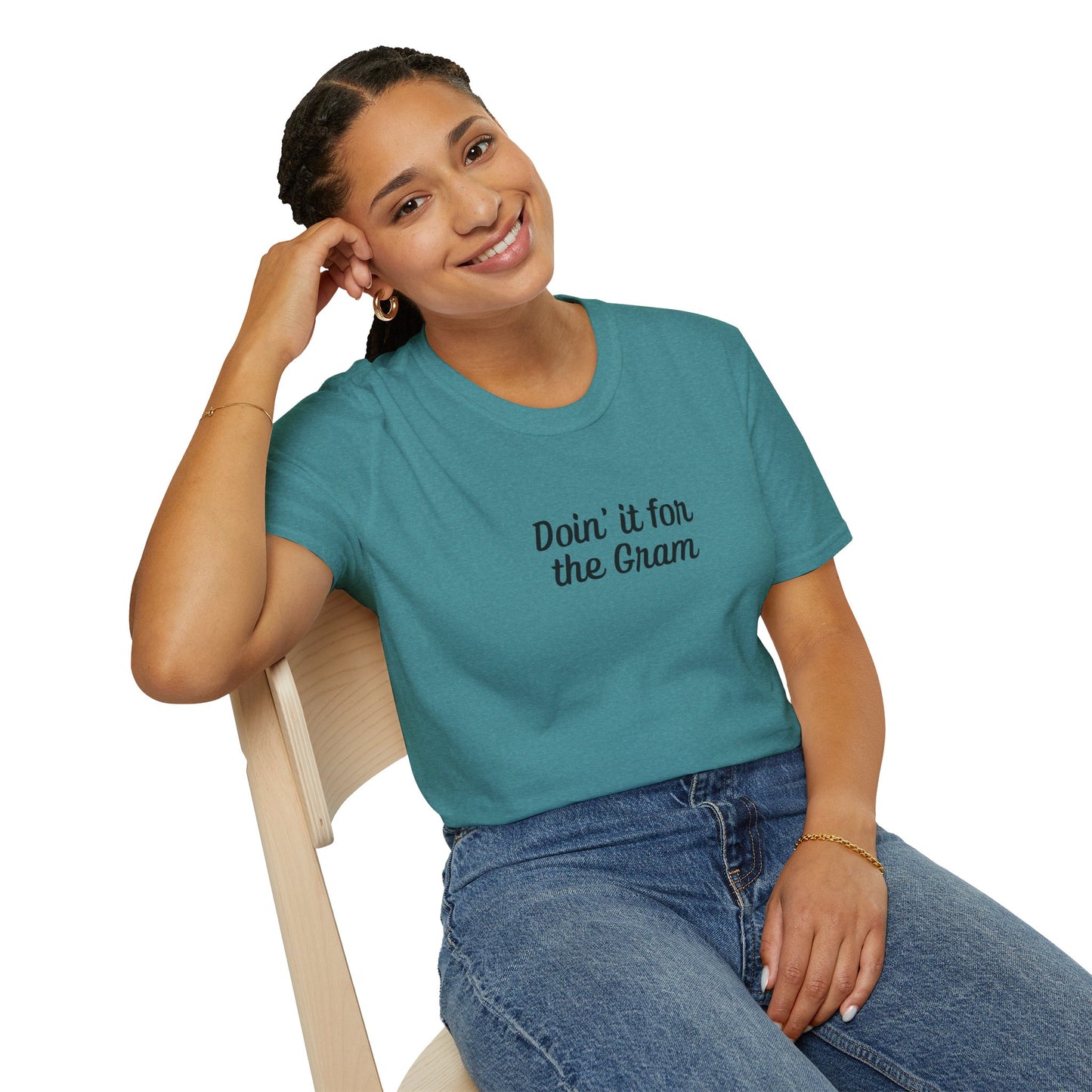 Doin' it for the Gram Influencer Women's Plus Short Sleeve Softstyle T-Shirt Sizes xl-5xl