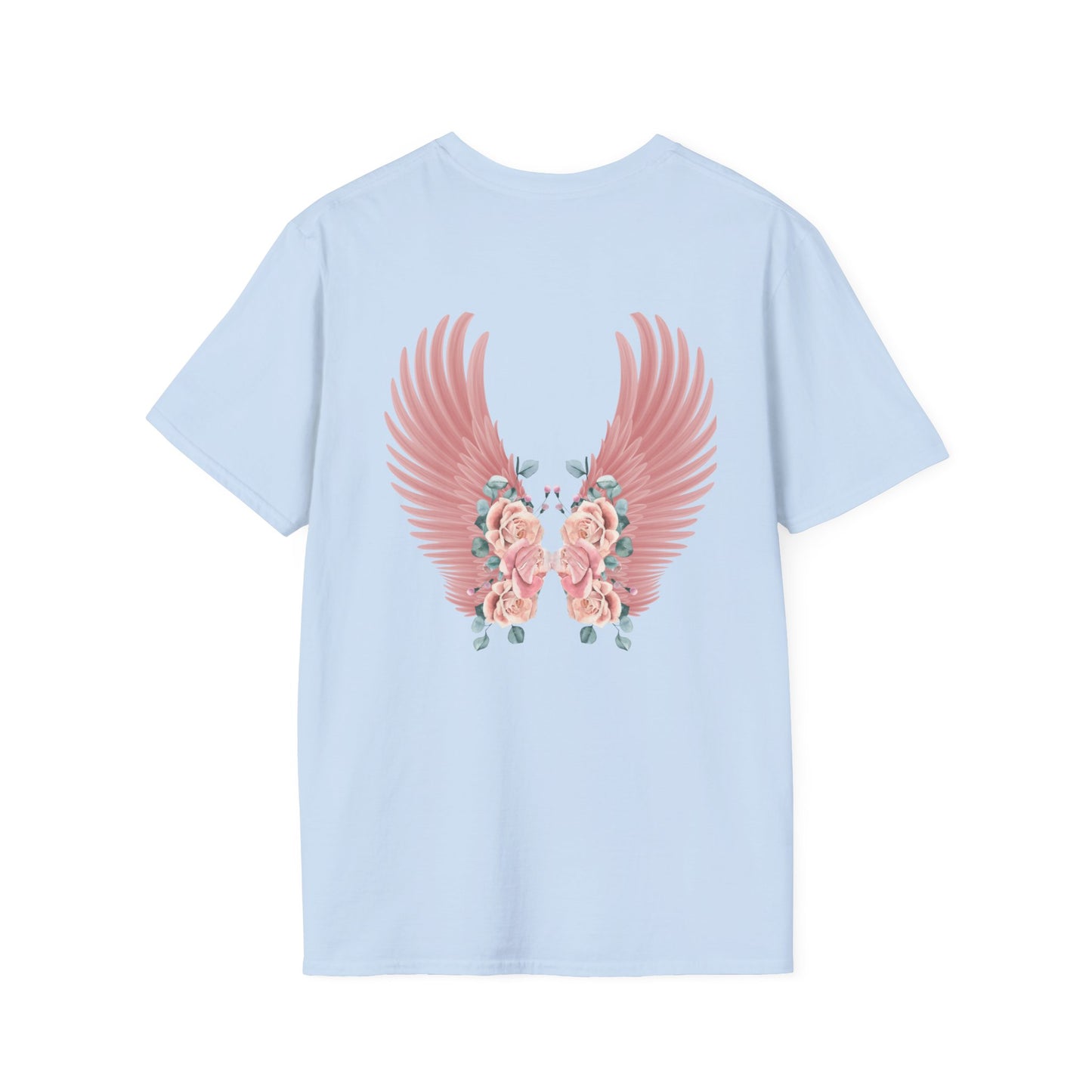 Cherub Baby Angel Rose Wings Softstyle Plus Short Sleeve T-Shirt Sizes xl-5xl