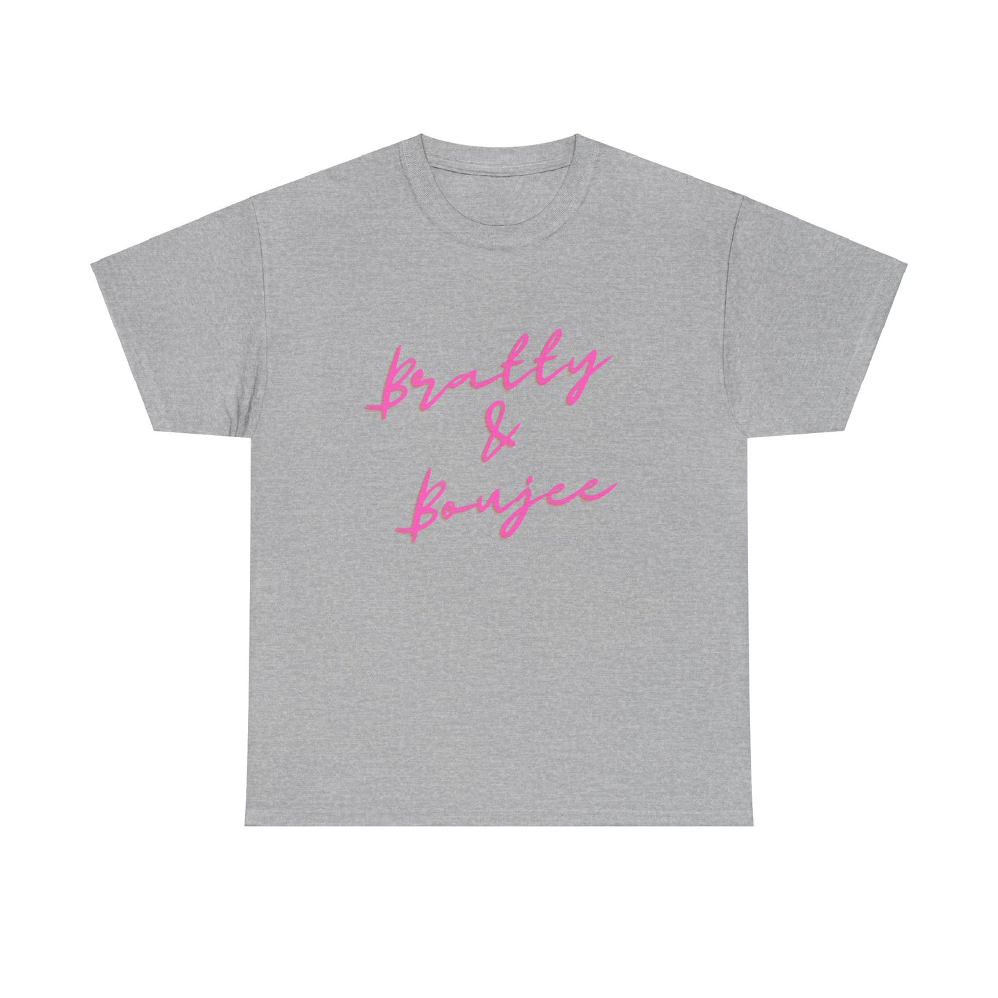 Bratty & Boujee Pink Script Women's Plus Tee Sizes: xl-5xl