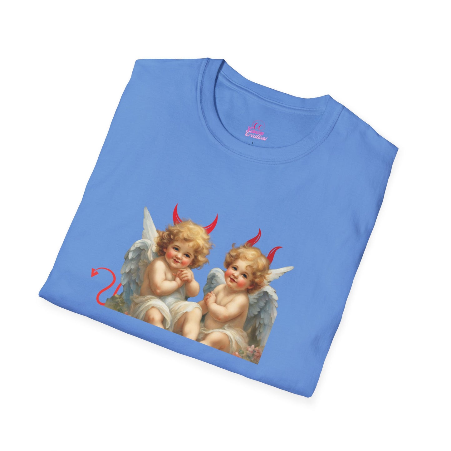 Devil Angel Cherub Softstyle Plus Short Sleeve T-Shirt Sizes xl-5xl