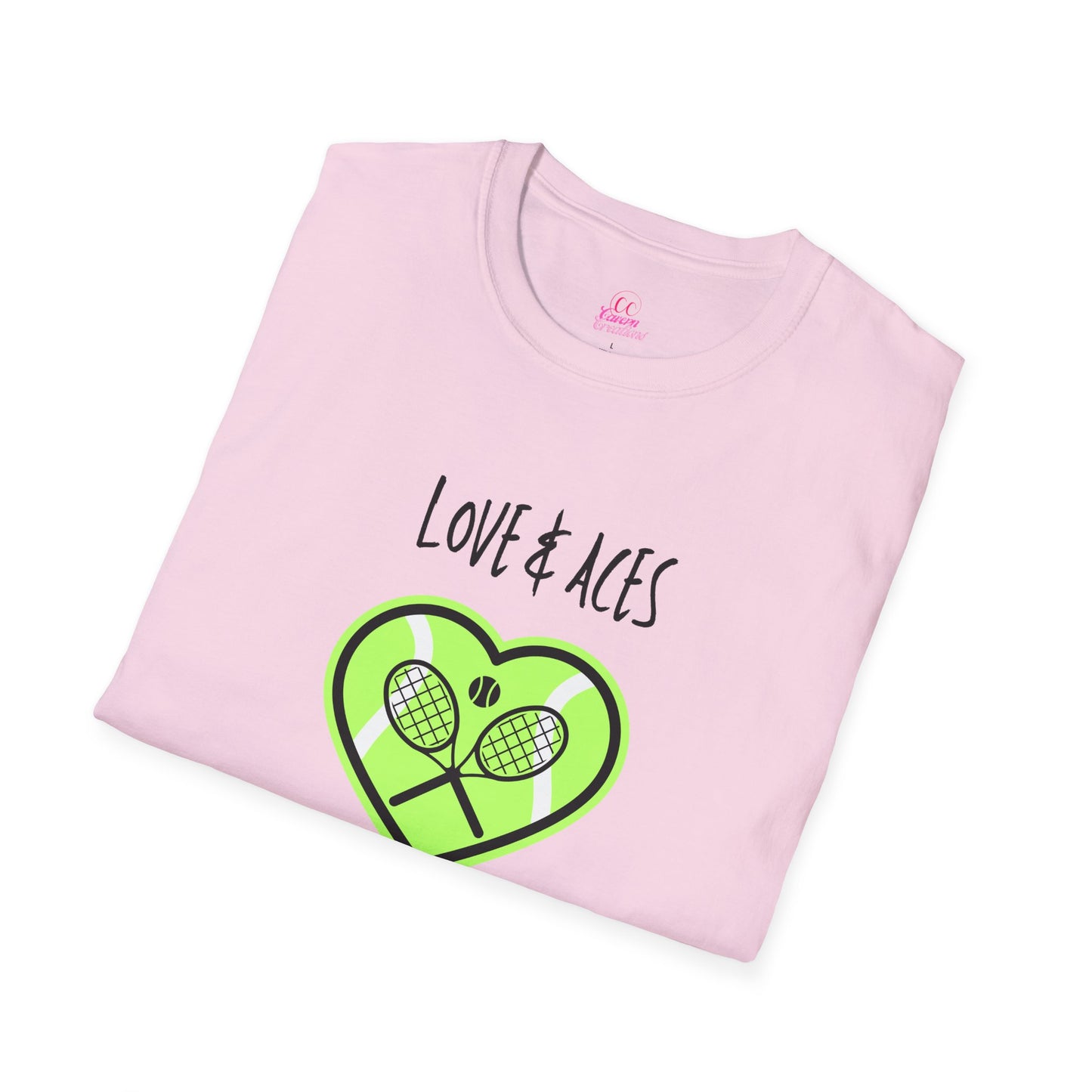Love & Aces Tennis Club Plus Women's Softstyle T-Shirt Sizes XL-5XL