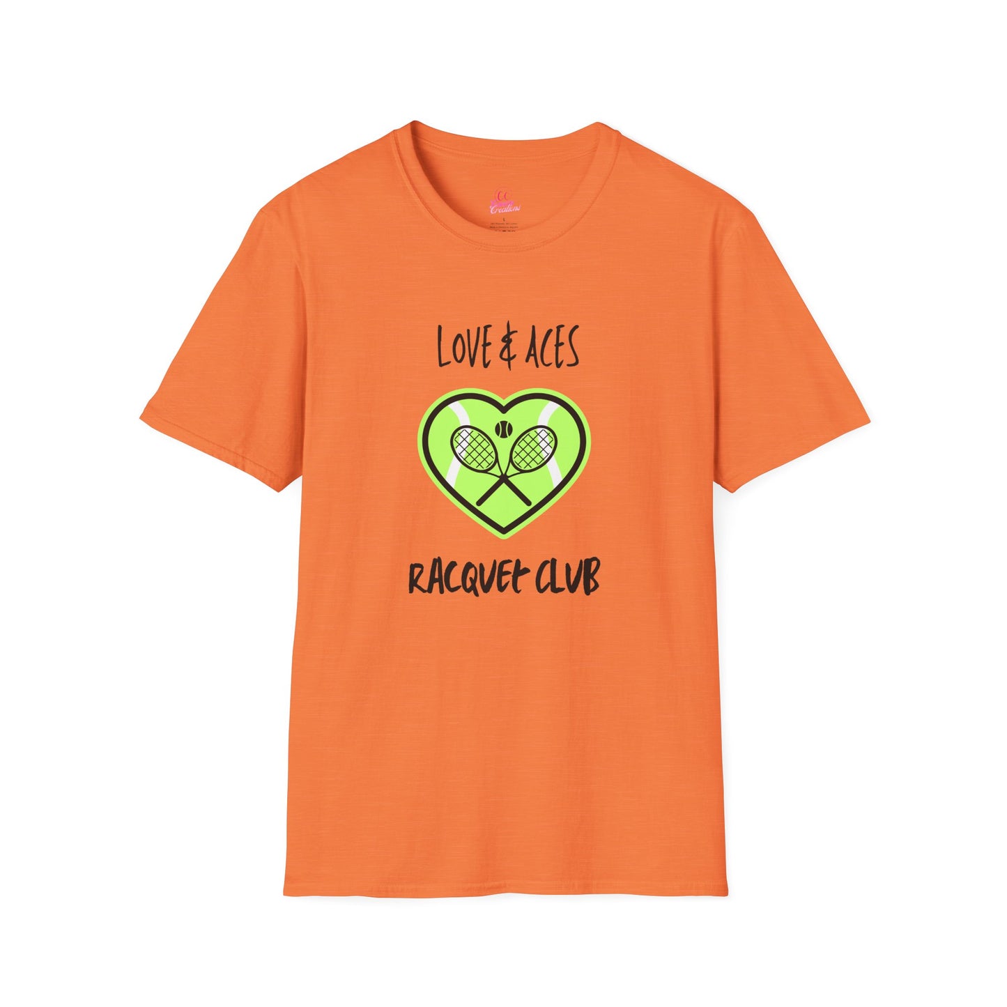 Love & Aces Tennis Club Plus Women's Softstyle T-Shirt Sizes XL-5XL