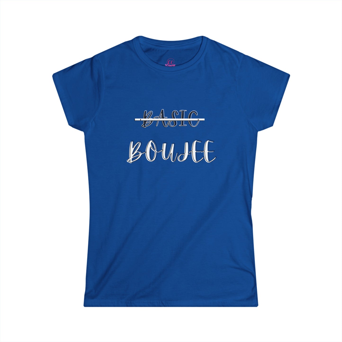 Pink Boujee Not Basic Women's Softstyle Tee Size S-2xl