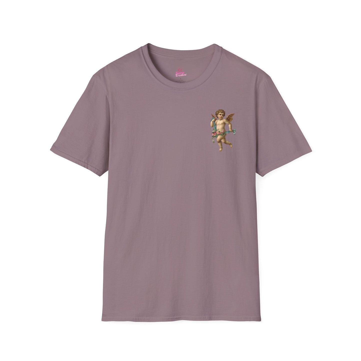 Cherub Baby Angel Rose Wings Softstyle Plus Short Sleeve T-Shirt Sizes xl-5xl