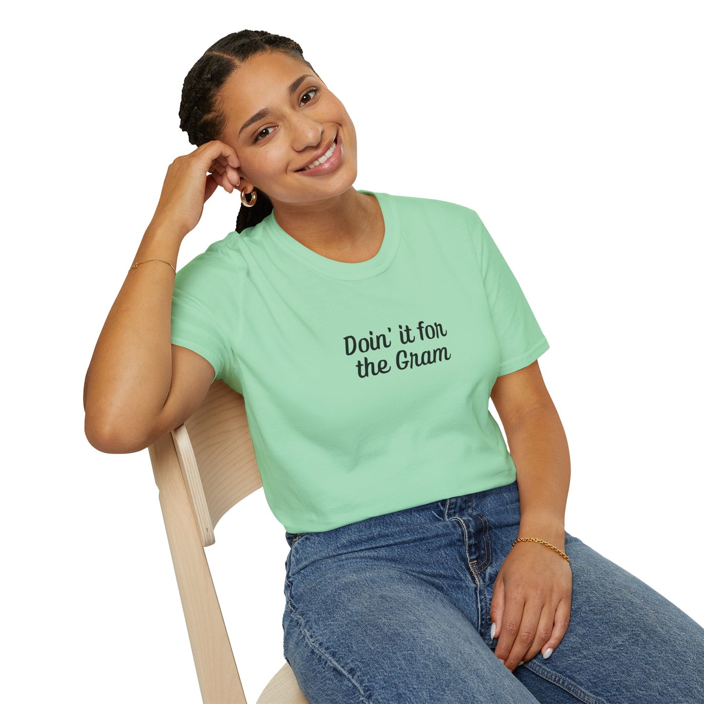 Doin' it for the Gram Influencer Women's Plus Short Sleeve Softstyle T-Shirt Sizes xl-5xl
