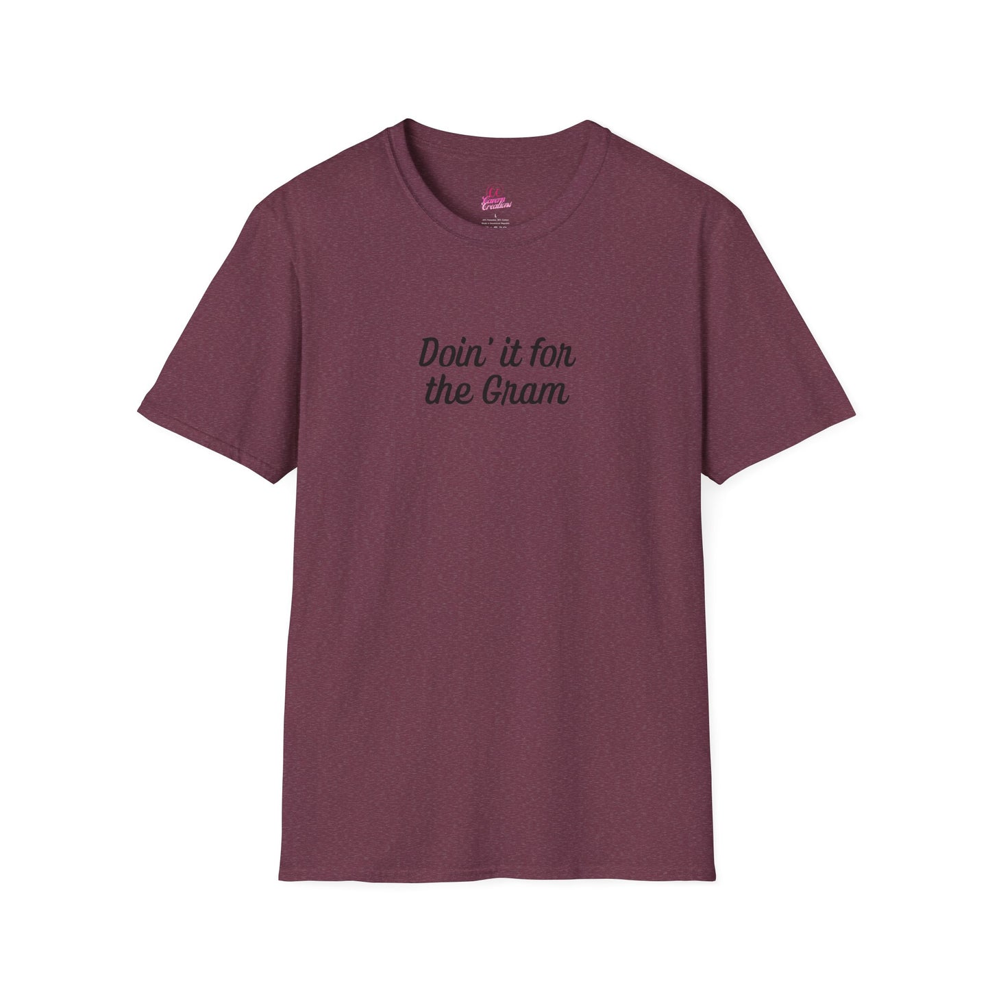 Doin' it for the Gram Influencer Women's Plus Short Sleeve Softstyle T-Shirt Sizes xl-5xl