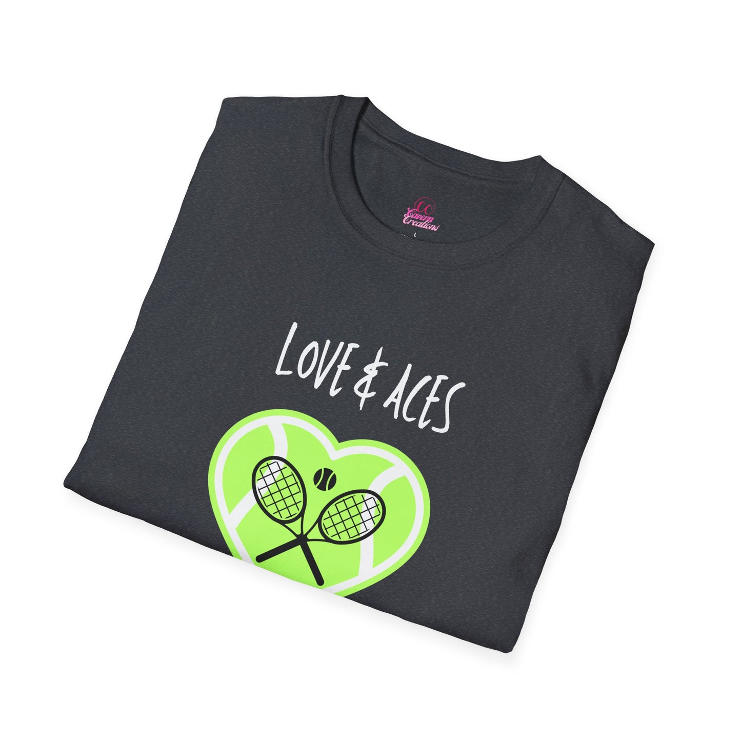 Love & Aces Tennis Club Plus Women's Softstyle T-Shirt Sizes XL-5XL