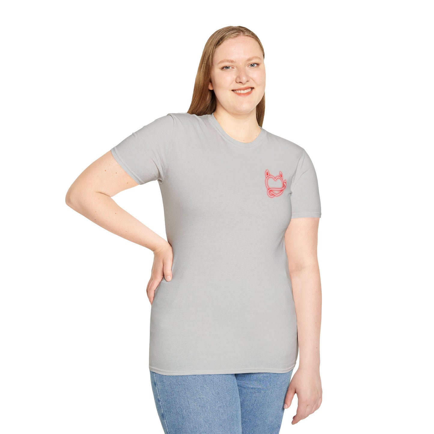 Devil Girl Double Sided Softstyle Plus Short Sleeve T-Shirt Sizes xl-5xl