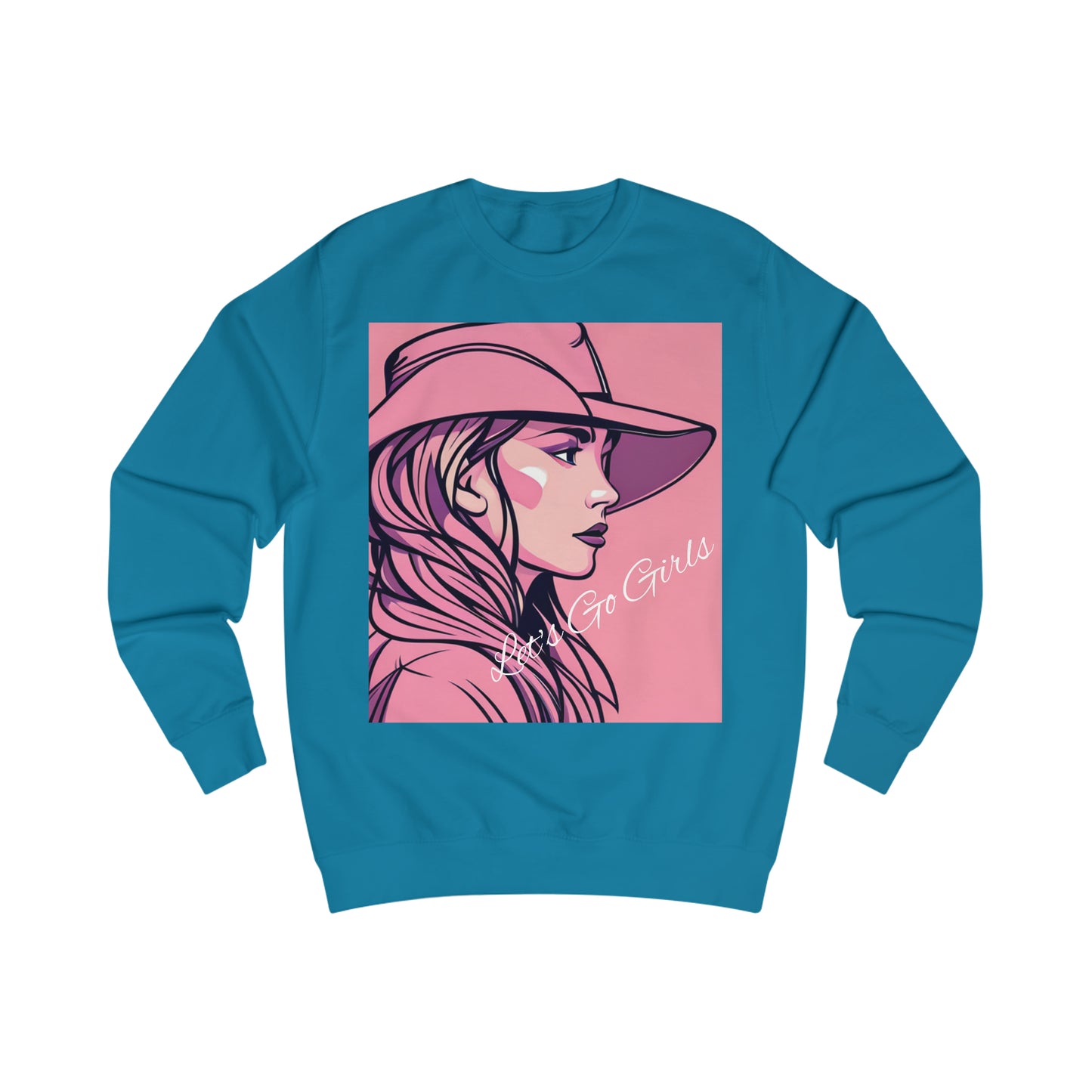 Let's Go Girls Pink Cowgirl Soft Cotton Sweatshirt