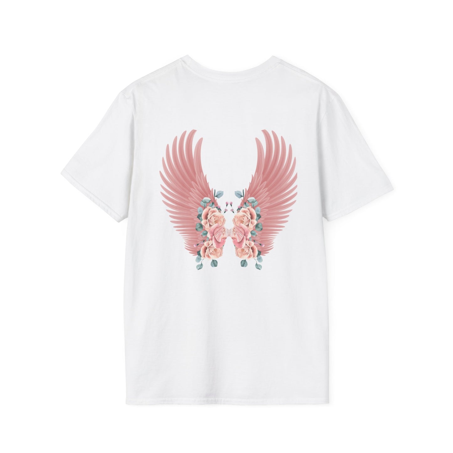 Cherub Baby Angel Rose Wings Softstyle Plus Short Sleeve T-Shirt Sizes xl-5xl