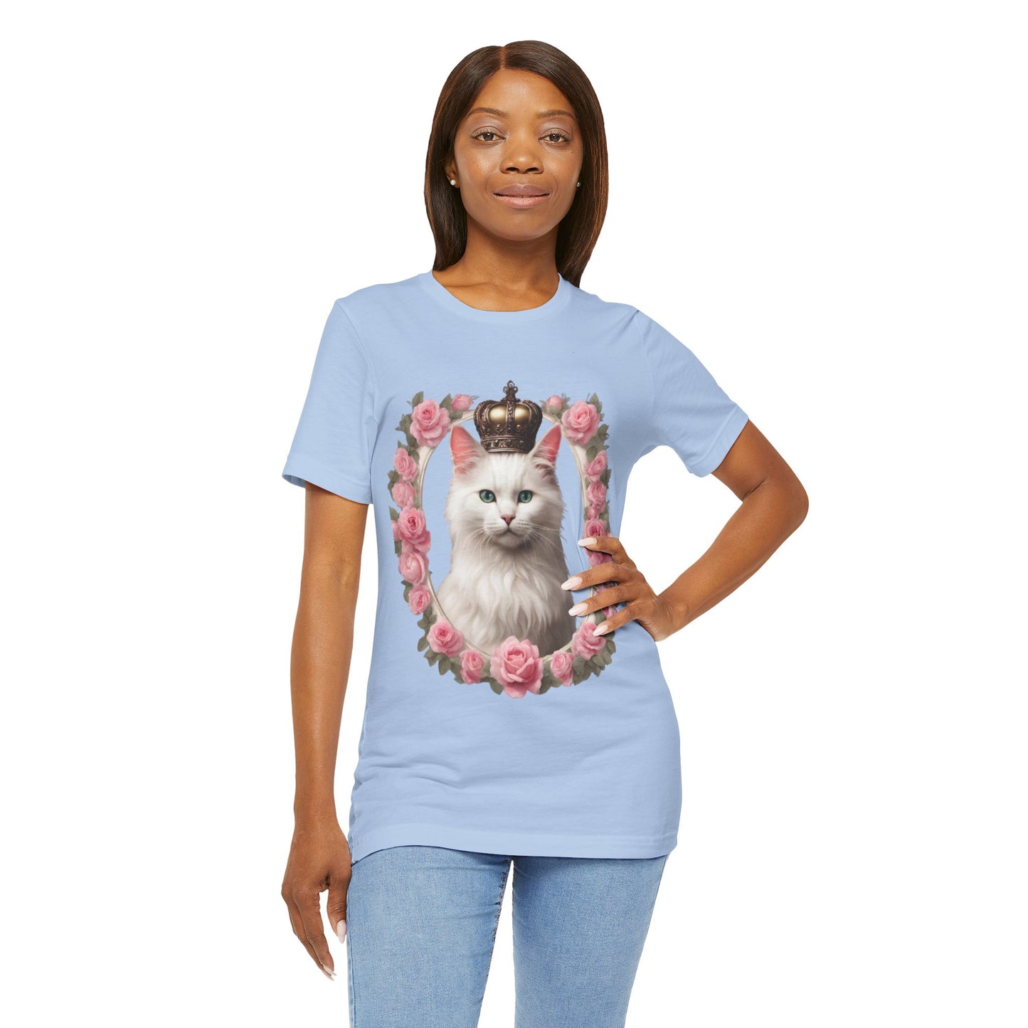 Coquette Kitty Cat Princess Women's Jersey Short Sleeved Tee Size S-2xl