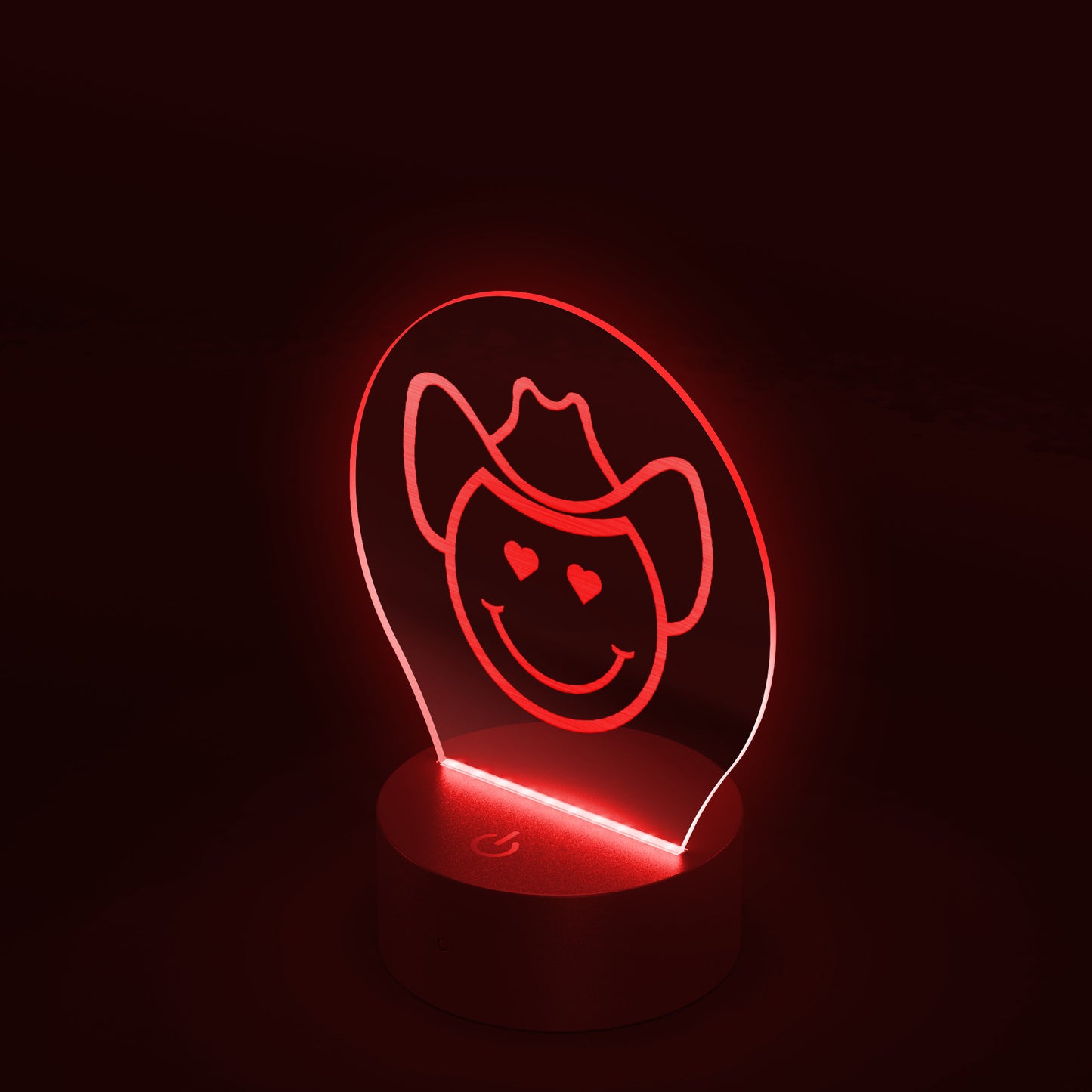 Smiley Cowgirl Love Acrylic LED Light