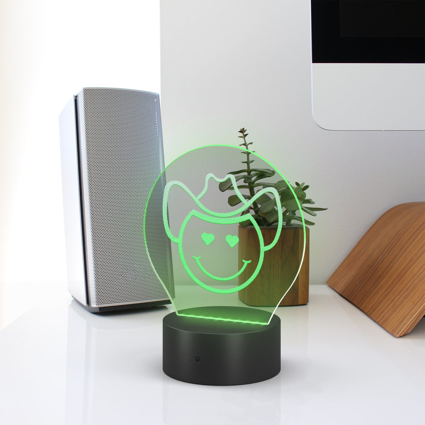 Smiley Cowgirl Love Acrylic LED Light