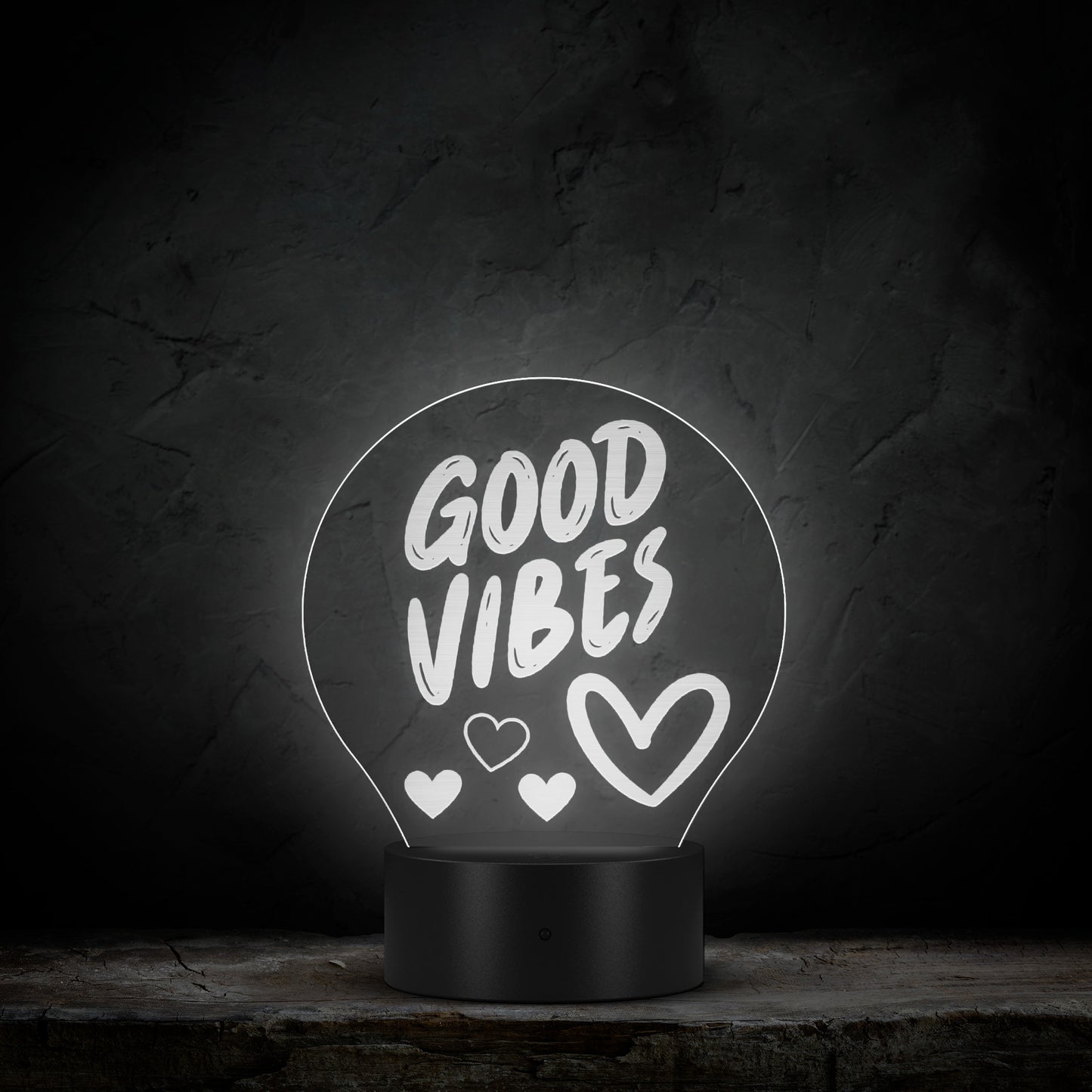 Good Vibes & Love Acrylic Led Light