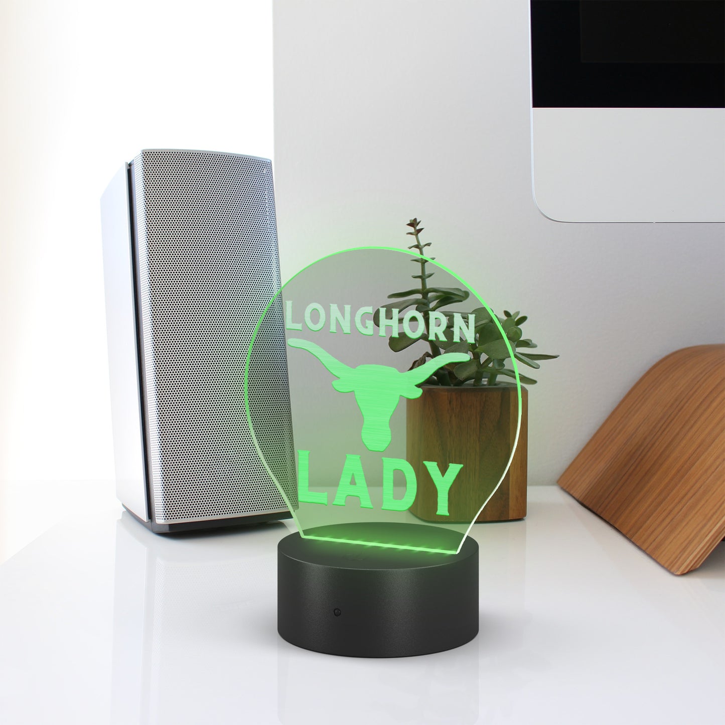 Longhorn Lady University Acrylic LED Table Light