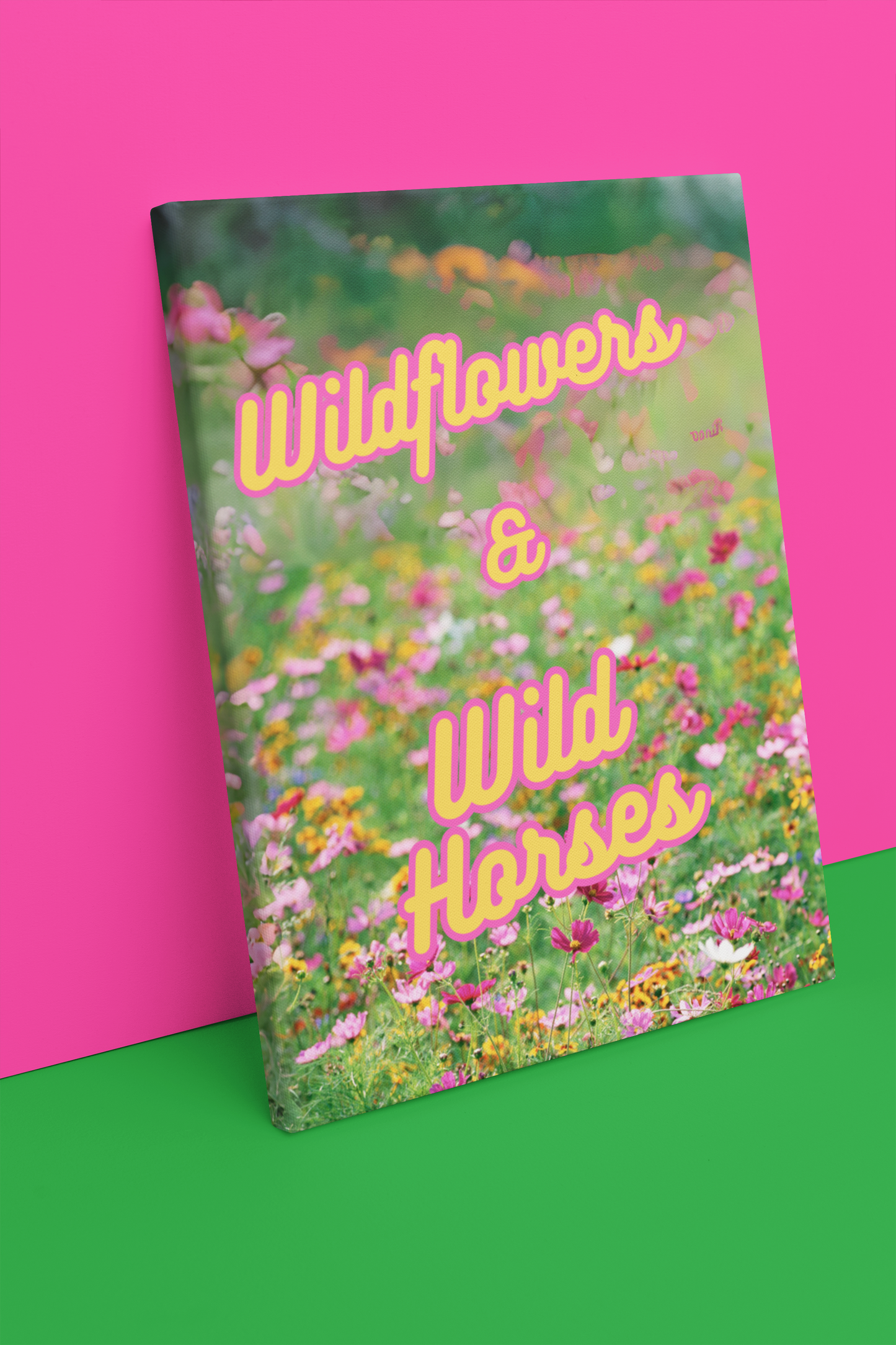 Wild Horses & Wildflowers Cowgirl Country Wrapped Canvas Art Multiple Sizes