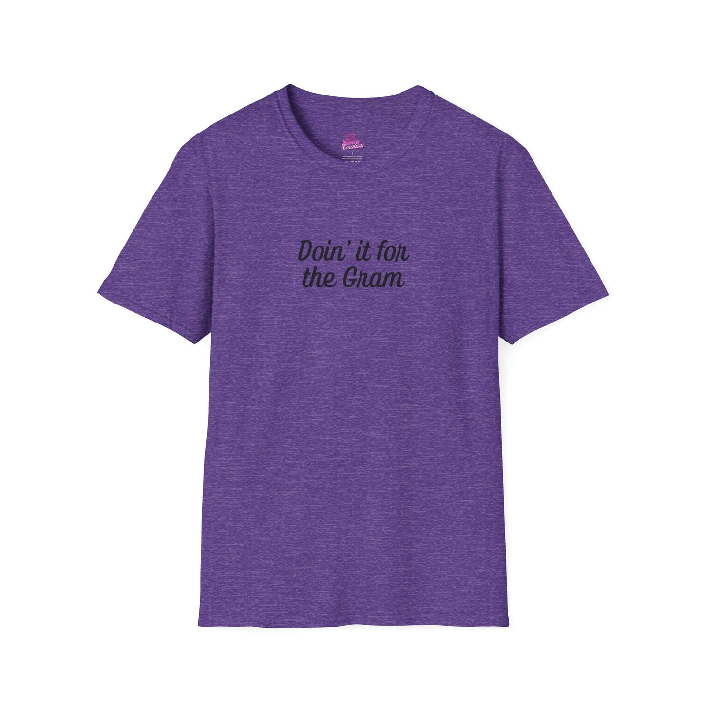 Doin' it for the Gram Influencer Women's Plus Short Sleeve Softstyle T-Shirt Sizes xl-5xl