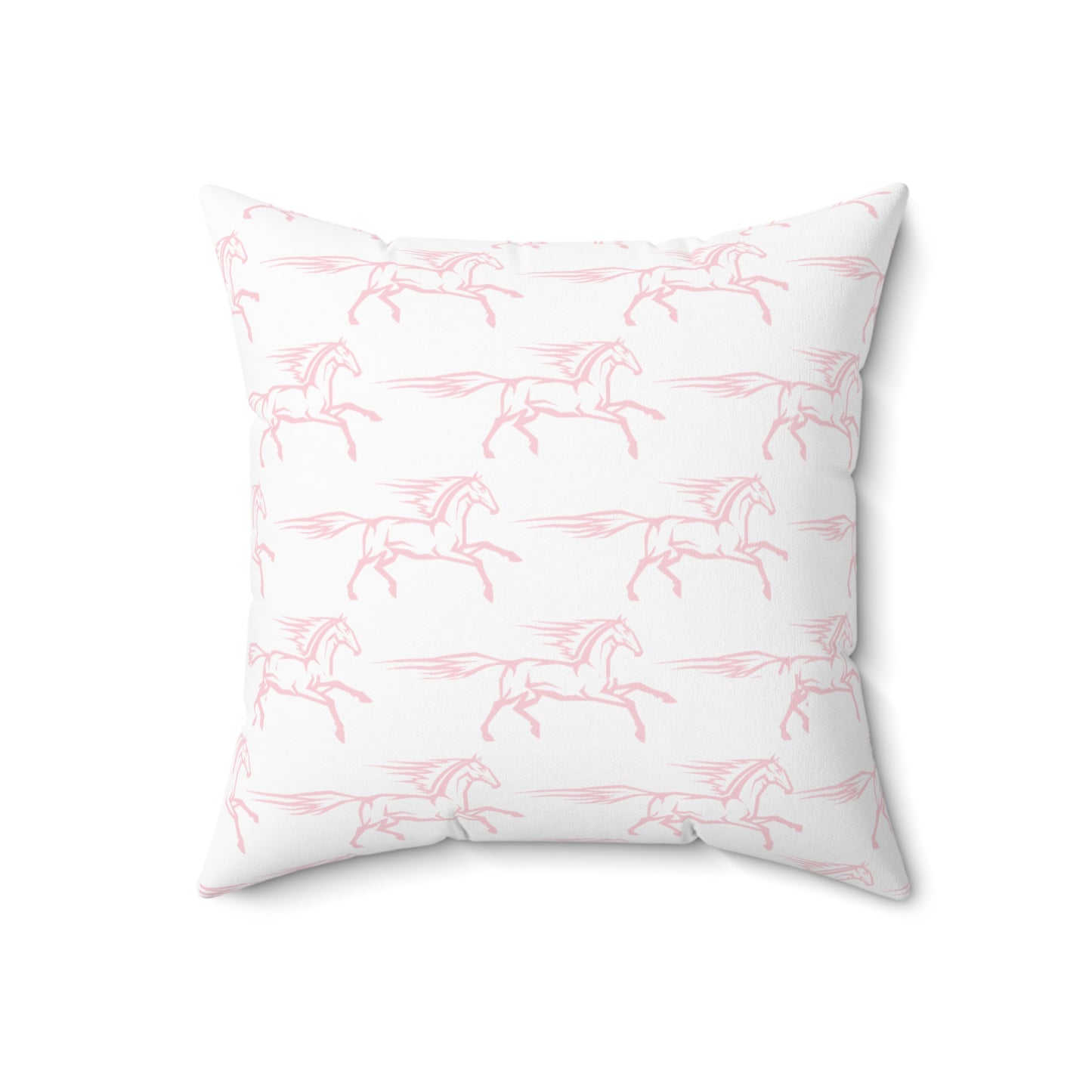 Pink Woman on Horseback Coquette Pink Bow Cowgirl Country Square Pillow Multiple Sizes