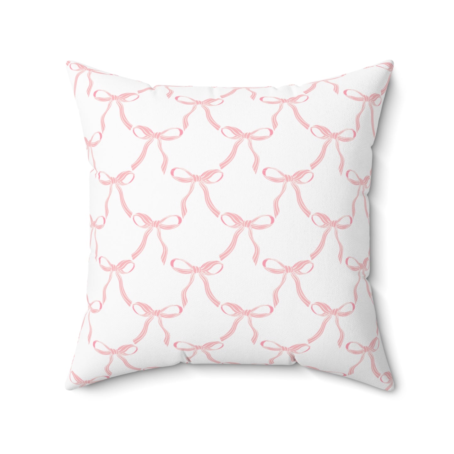 Pink Coquette Cowgirl Boots and Bows Patterned Square Pillow Multiple Sizes