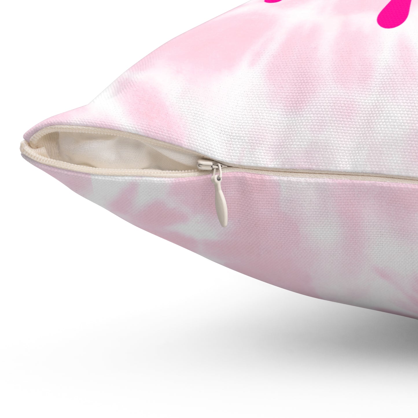 Glow Pink Kiss & Love Tie Dye Square Pillow Multiple Sizes