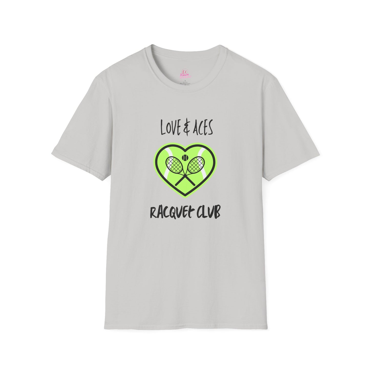 Love & Aces Tennis Club Plus Women's Softstyle T-Shirt Sizes XL-5XL