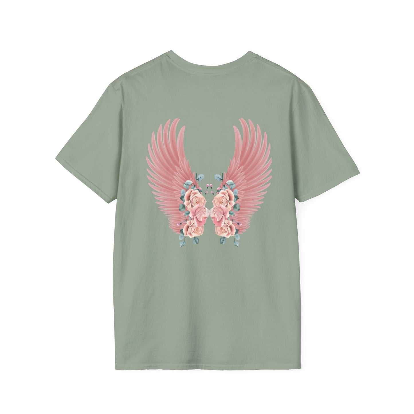 Cherub Baby Angel Rose Wings Softstyle Plus Short Sleeve T-Shirt Sizes xl-5xl