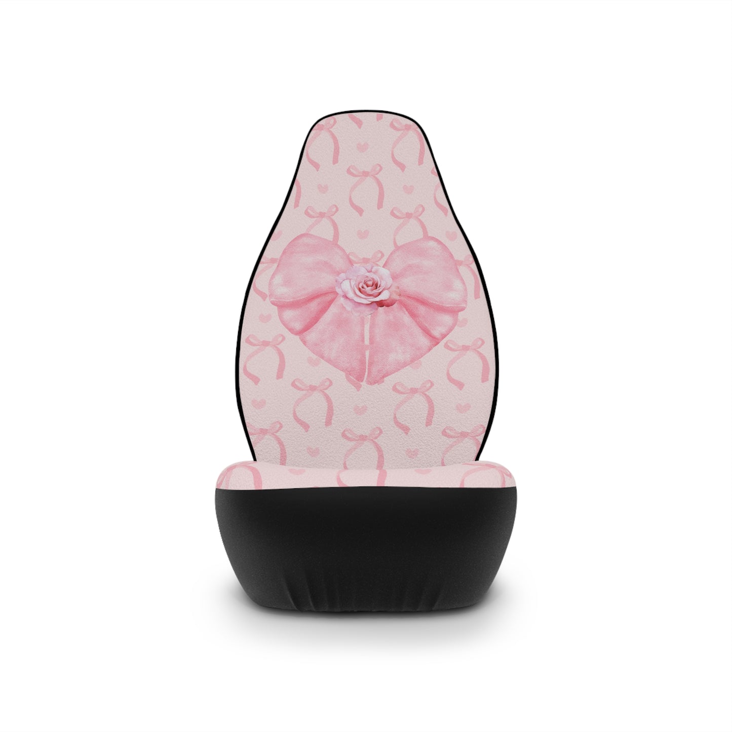 So Coquette Pink Bow and Rose Car Seat Covers