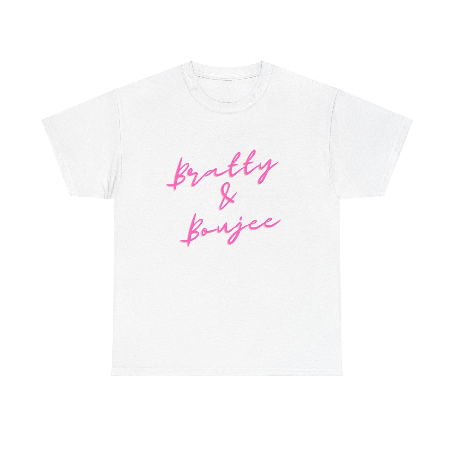 Bratty & Boujee Pink Script Women's Plus Tee Sizes: xl-5xl