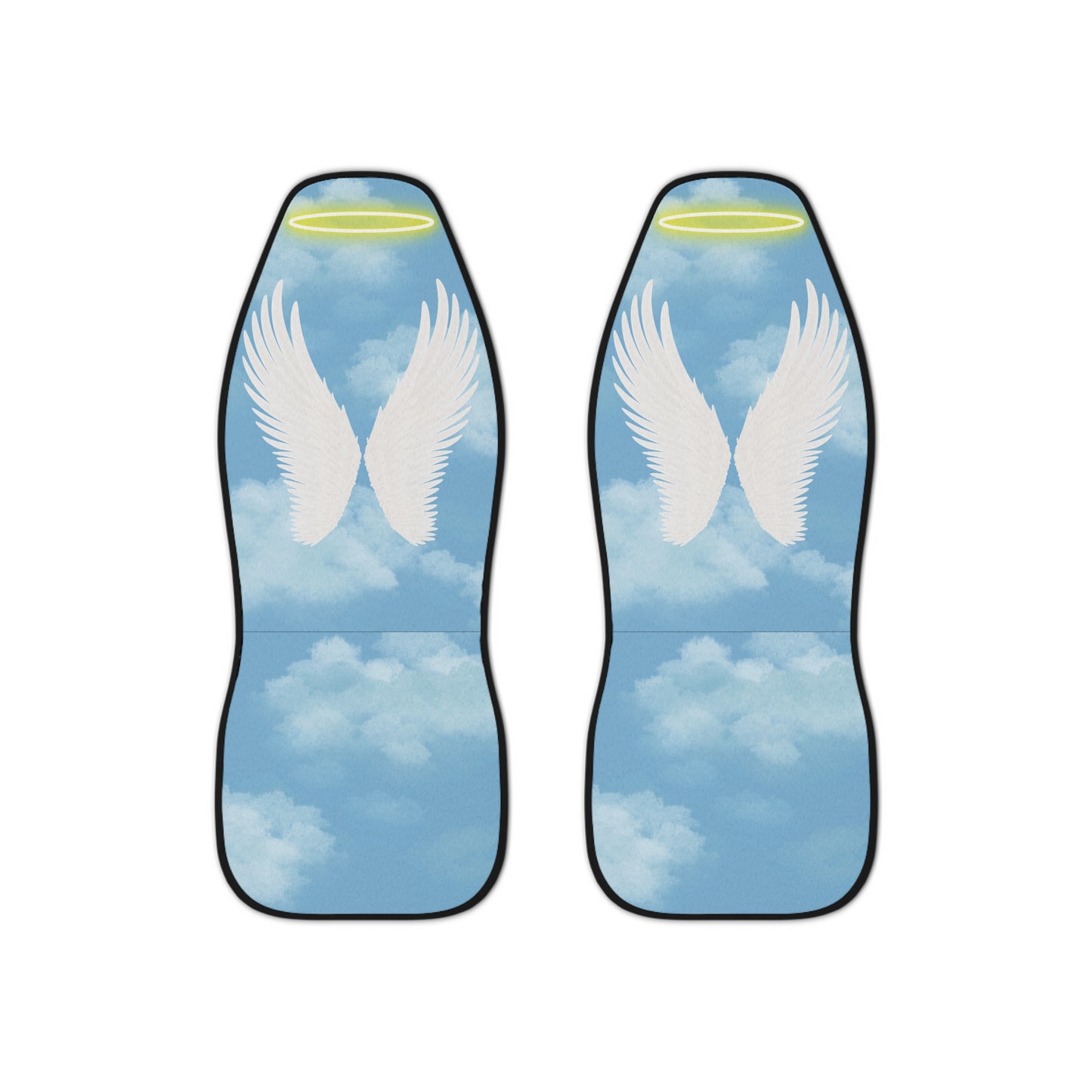 Heavenly Cloud Angel Halo & Wings Pattern Car Seat Covers